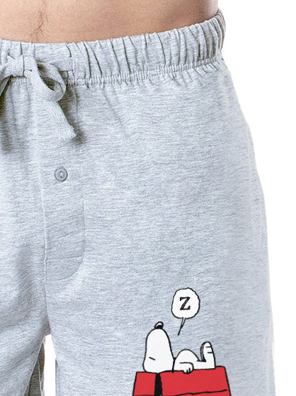 Peanuts Mens' Snoopy Happiness Is Sleeping In Character Sleep Pajama Shorts