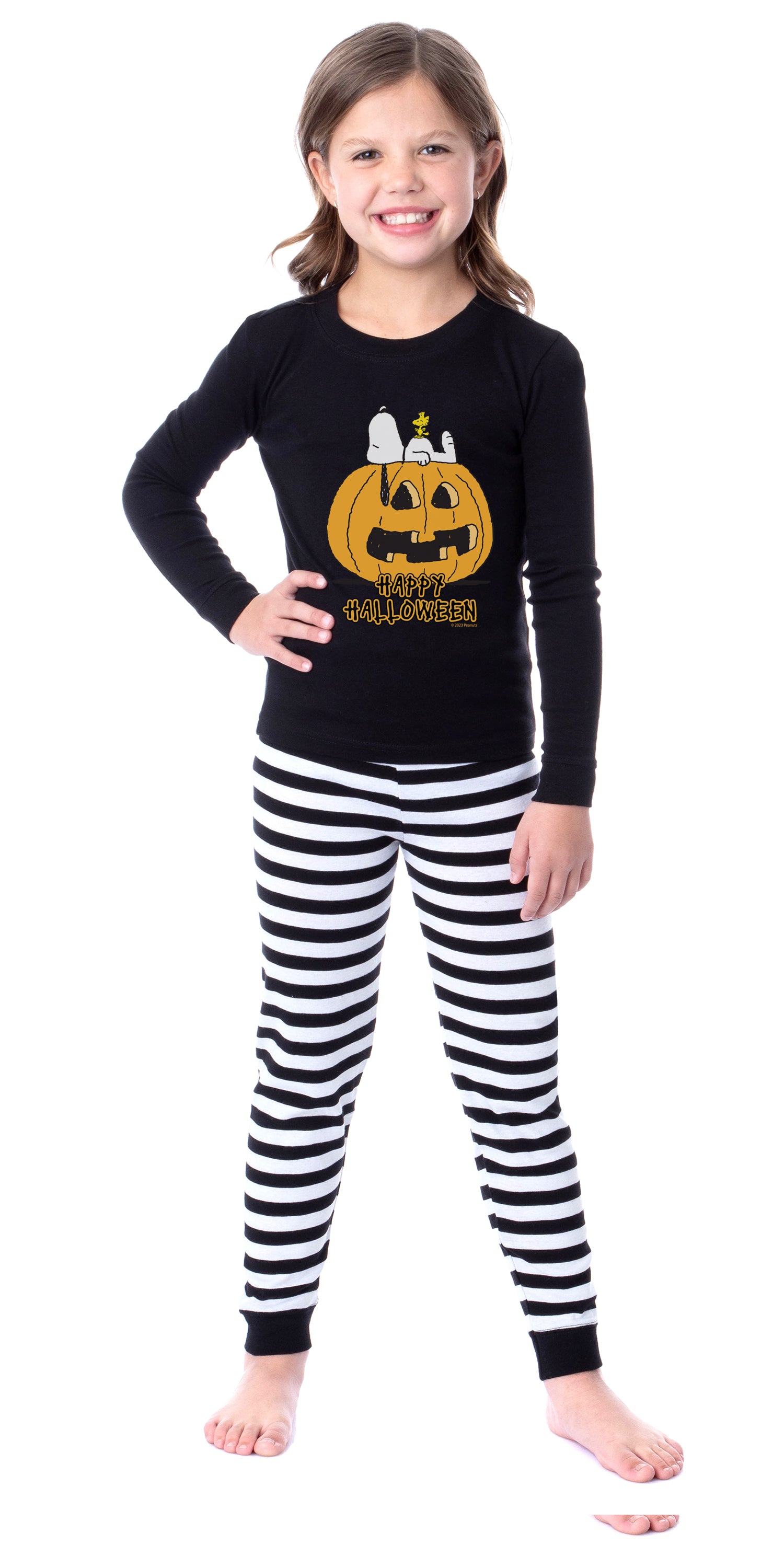 Peanuts Unisex Boys' Happy Halloween Snoopy Sleep Pajama Set For Kids