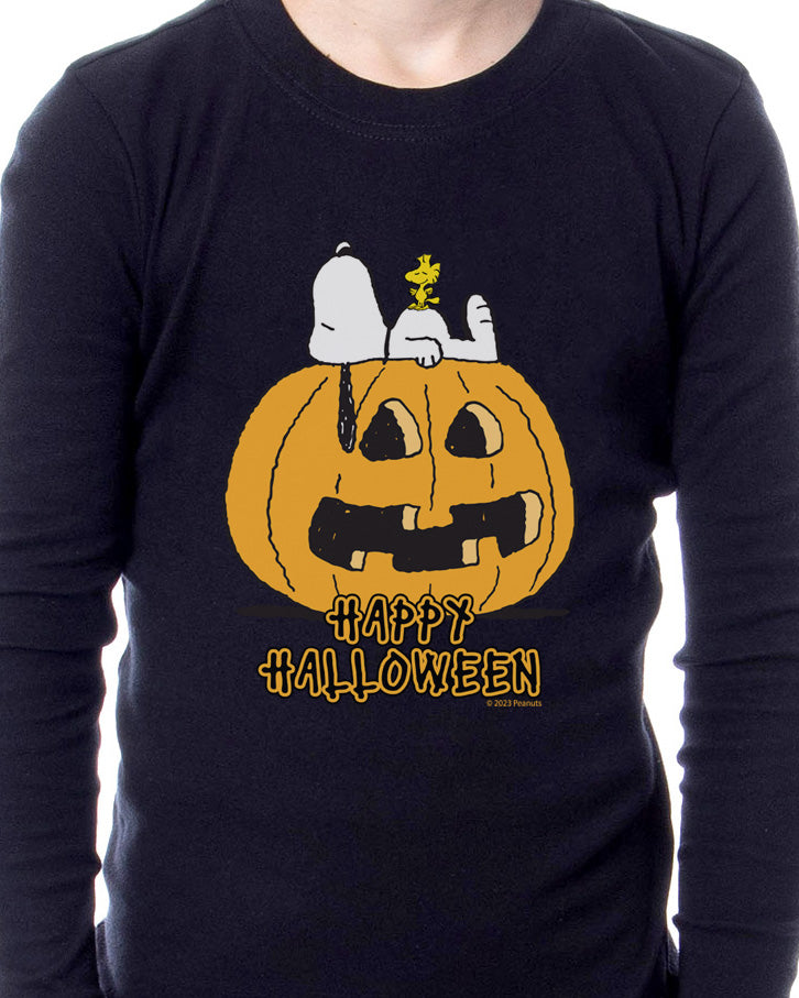 Peanuts Unisex Boys' Happy Halloween Snoopy Sleep Pajama Set For Kids