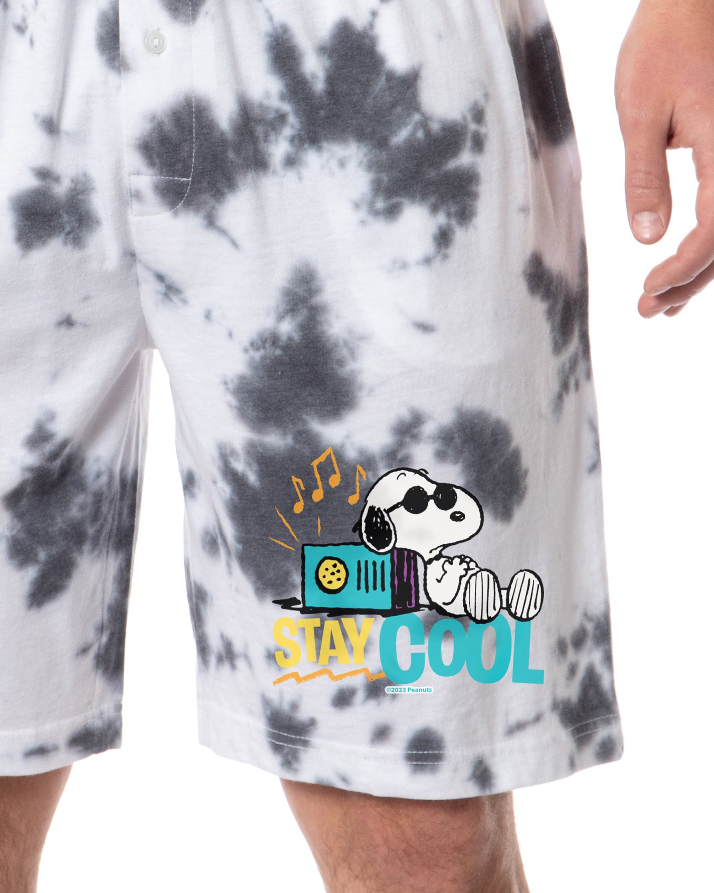 Peanuts Men's Snoopy Summer Stay Cool Sleep Pajama Shorts For Adults