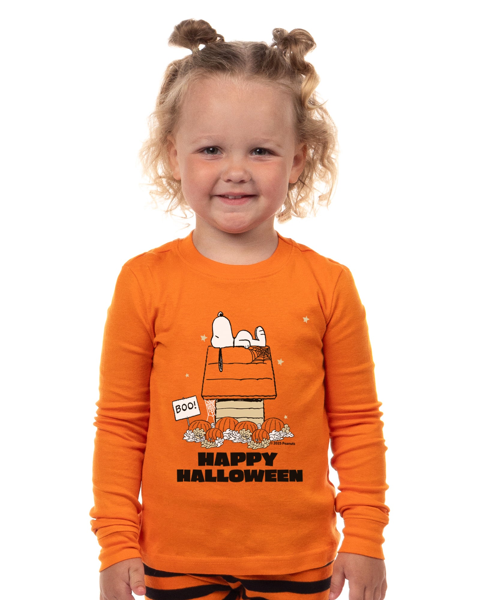 Peanuts Snoopy Halloween Pumpkin Patch 2 Piece Long Sleeve Pajama Set