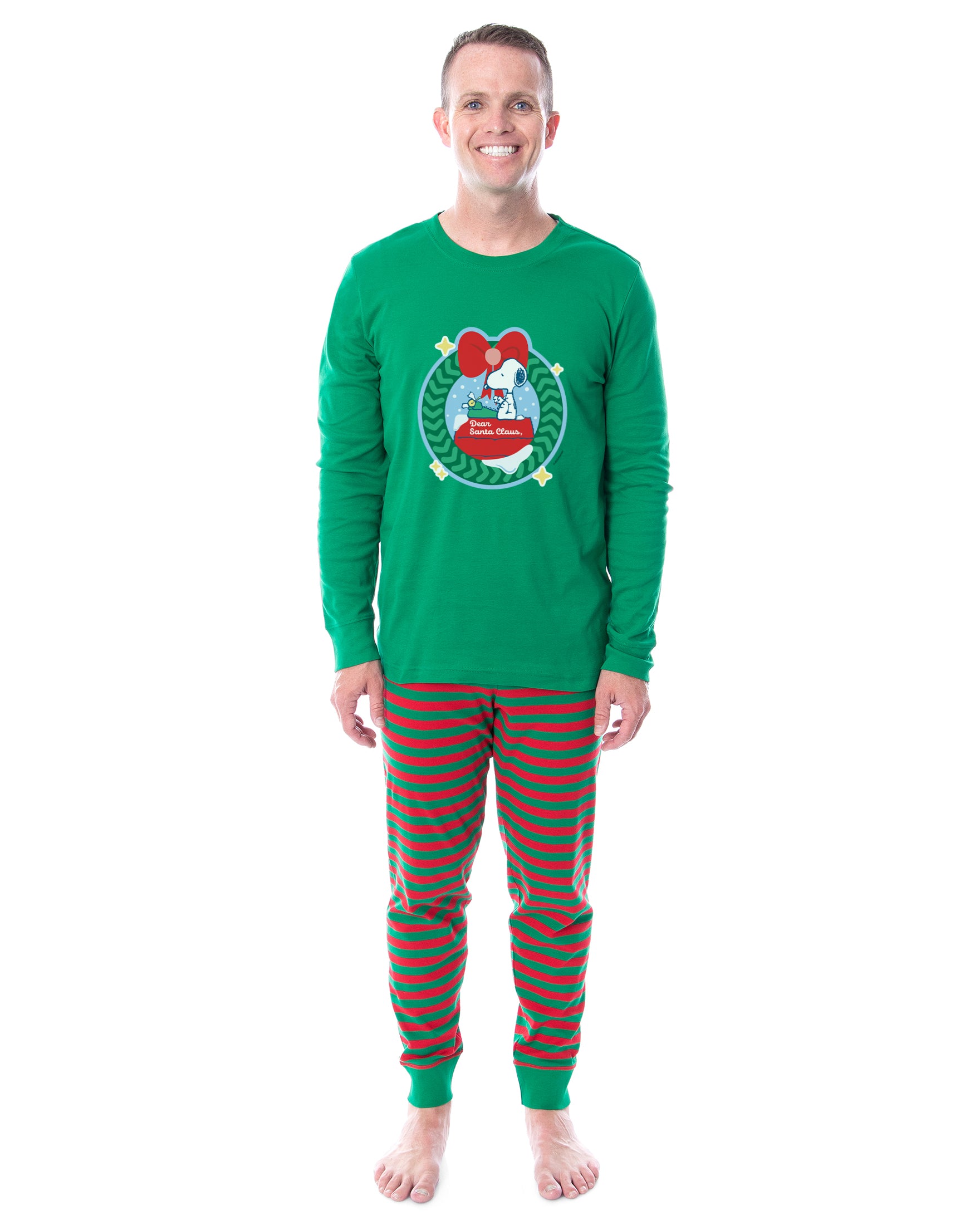 Peanuts Christmas Dear Santa Tight Fit Cotton Matching Family Pajama Set