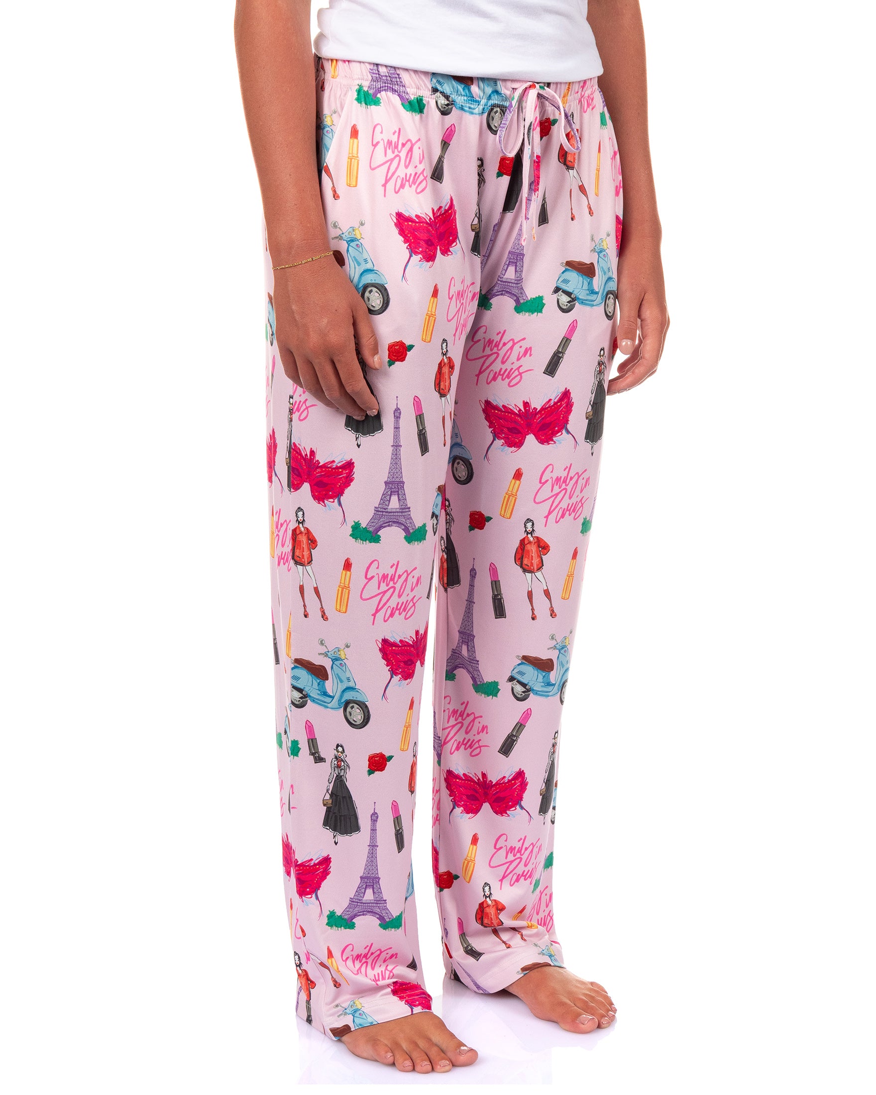 Emily In Paris Pajama Pants Women's Eiffel Fashion Icon Lounge Sleep Bottoms