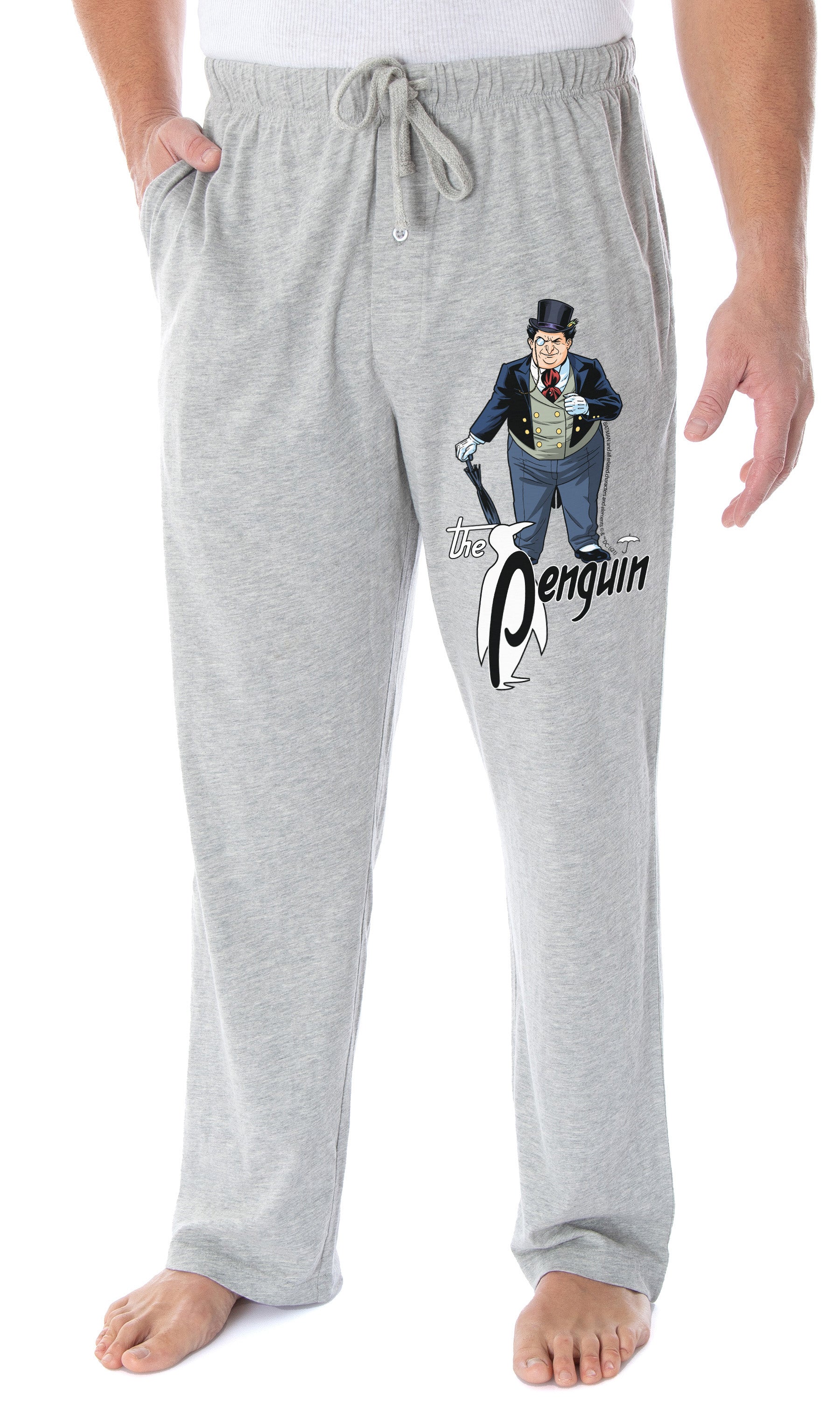 DC Comics Men's Batman Villains The Penguin Character Loungewear Sleep Pajama Pants