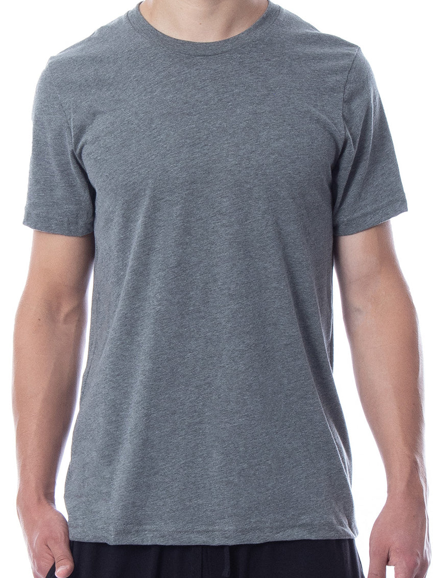 Intimo Men's 2 Piece Pajama Set Cotton/Poly Blend Jersey Knit Lounge Pants With Soft T-Shirt Top