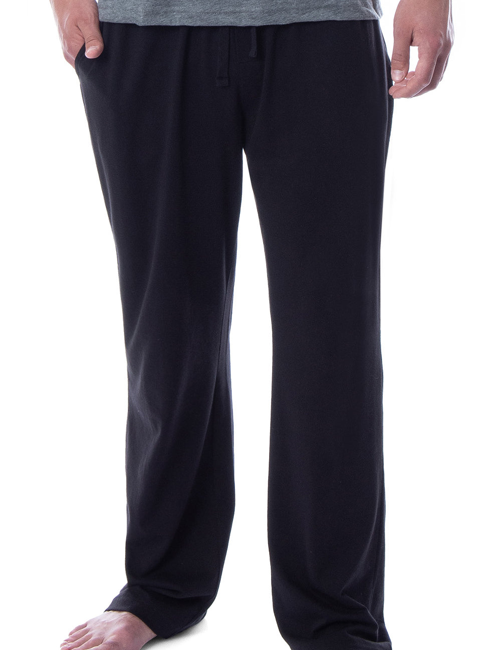 Intimo Men's 2 Piece Pajama Set Cotton/Poly Blend Jersey Knit Lounge Pants With Soft T-Shirt Top