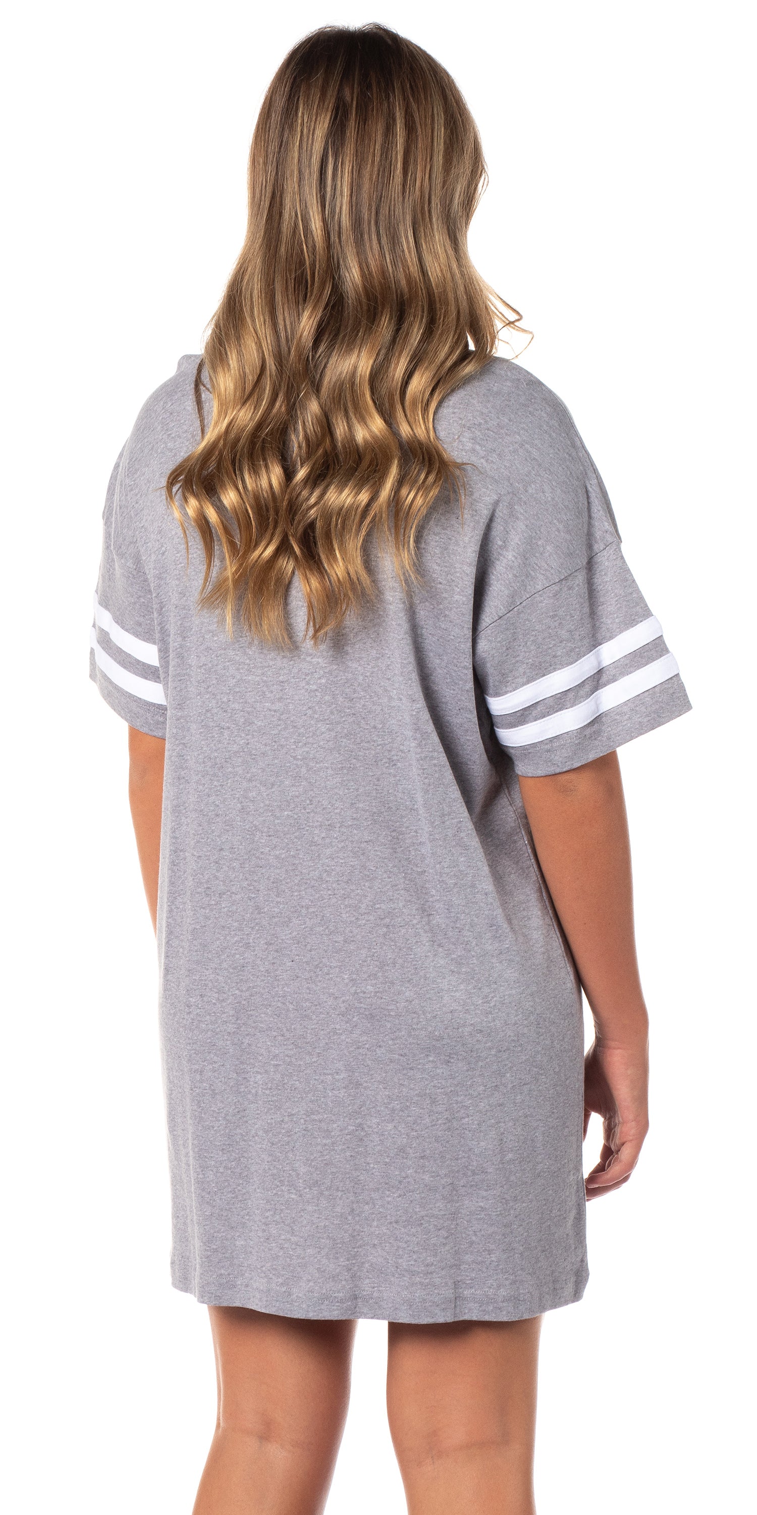 Women's Multiple Colors Available Varsity Varsity Nightgown Pajama Shirt Dress For Adults