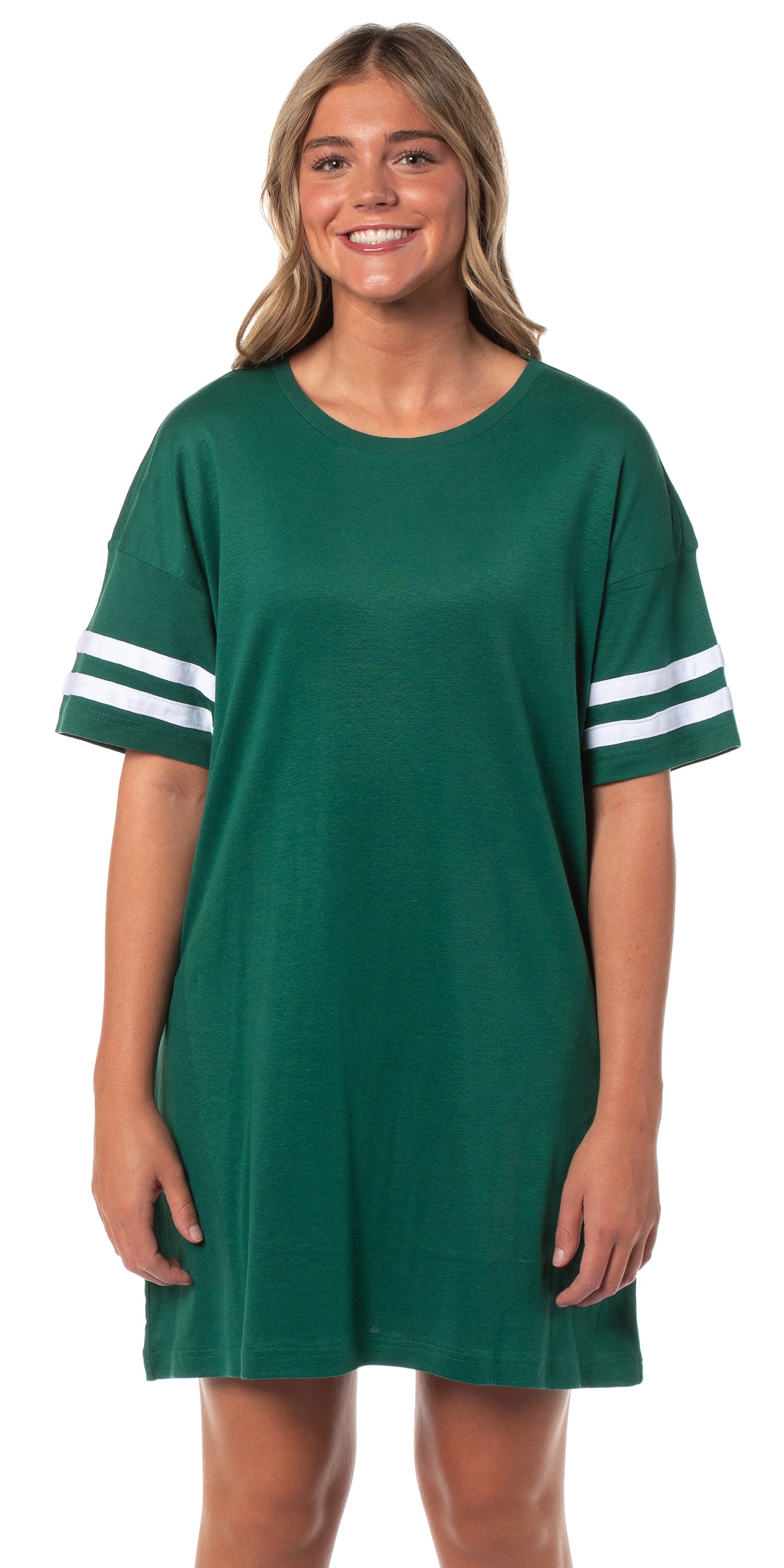 Women's Multiple Colors Available Varsity Varsity Nightgown Pajama Shirt Dress For Adults