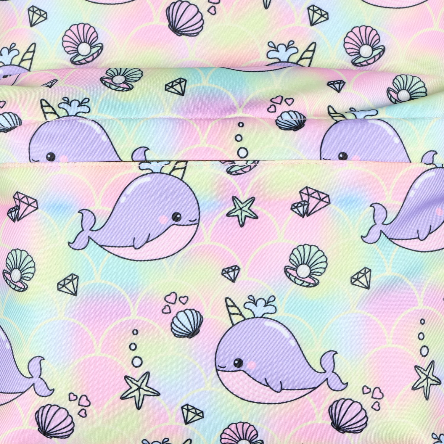 Narwhal Backpack Unicorn Of The Sea Whale Allover Design Travel Daypack Bag