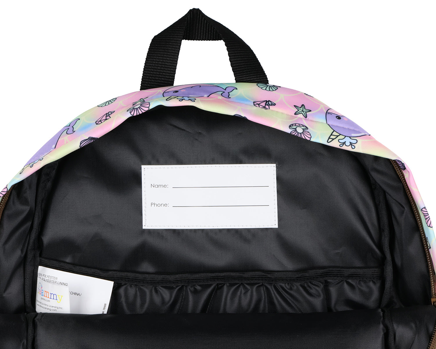 Narwhal Backpack Unicorn Of The Sea Whale Allover Design Travel Daypack Bag