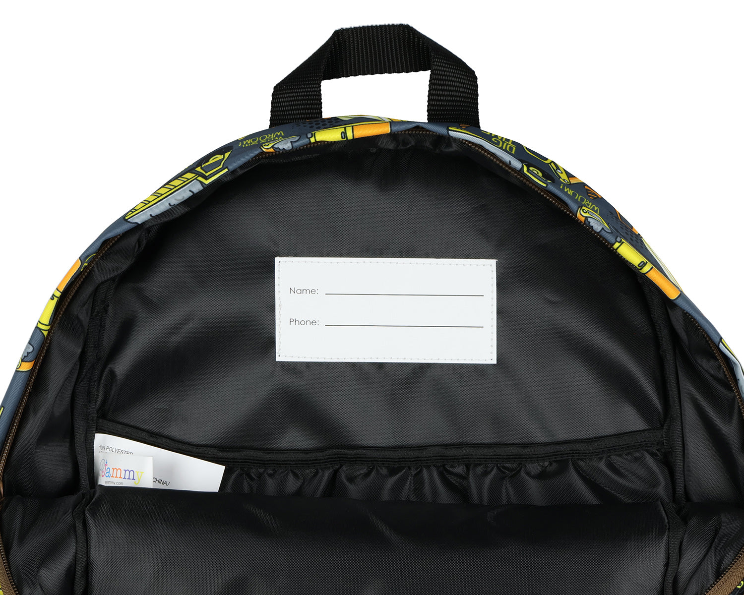 Dump Trucks 16" Backpack Construction Vehicles Travel School Book Bag