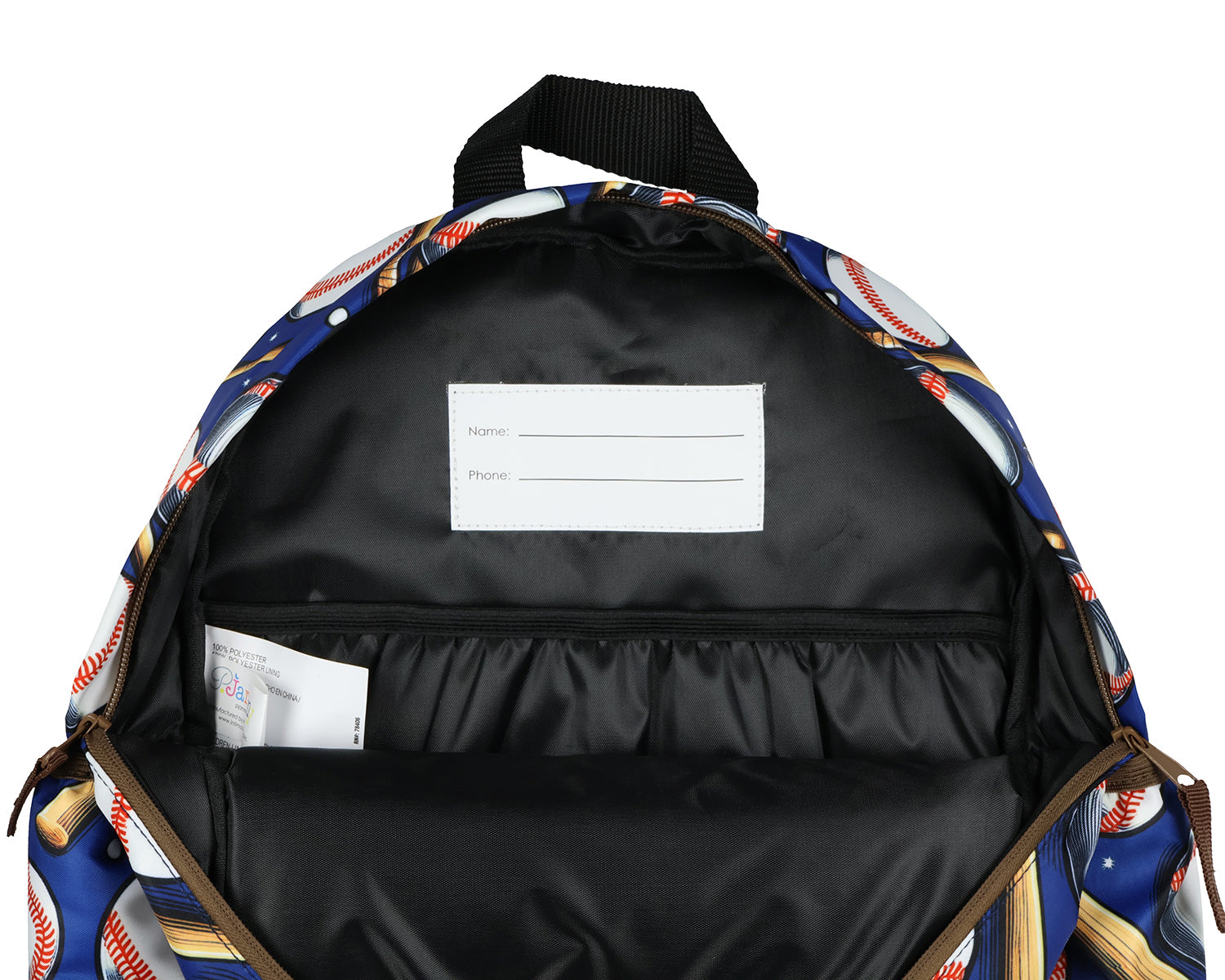 Batter Up! 16" Backpack Baseballs and Bats Travel School Book Bag for Daily Use
