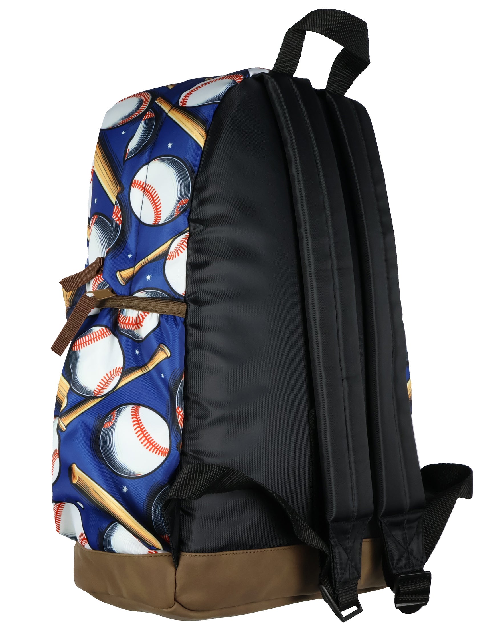 Batter Up! 16" Backpack Baseballs and Bats Travel School Book Bag for Daily Use