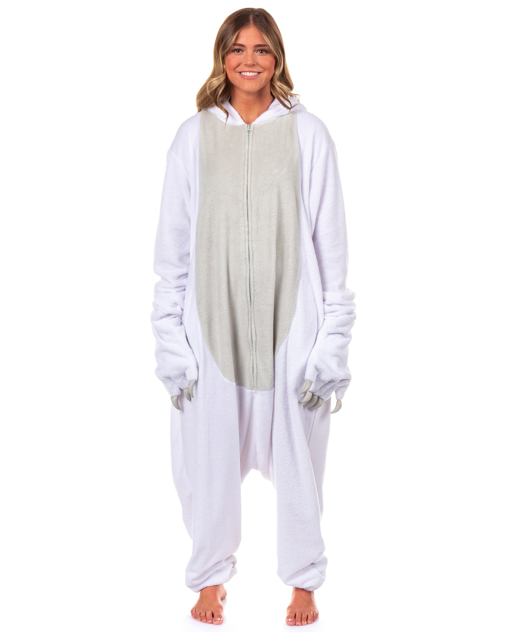 PJammy Polar Bear Union Suit Men's Kigurumi Hooded Costume Pajama (L/XL)