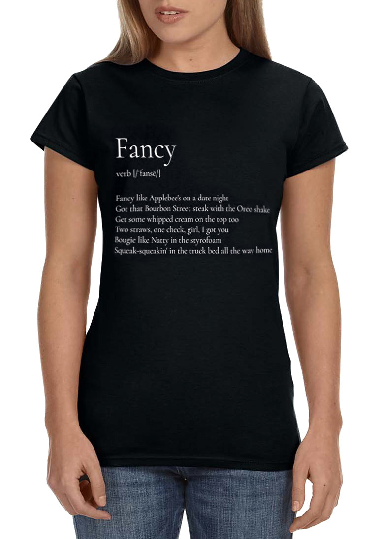 Women's Definition "Fancy Like" Text Adult Funny Humor T-Shirt