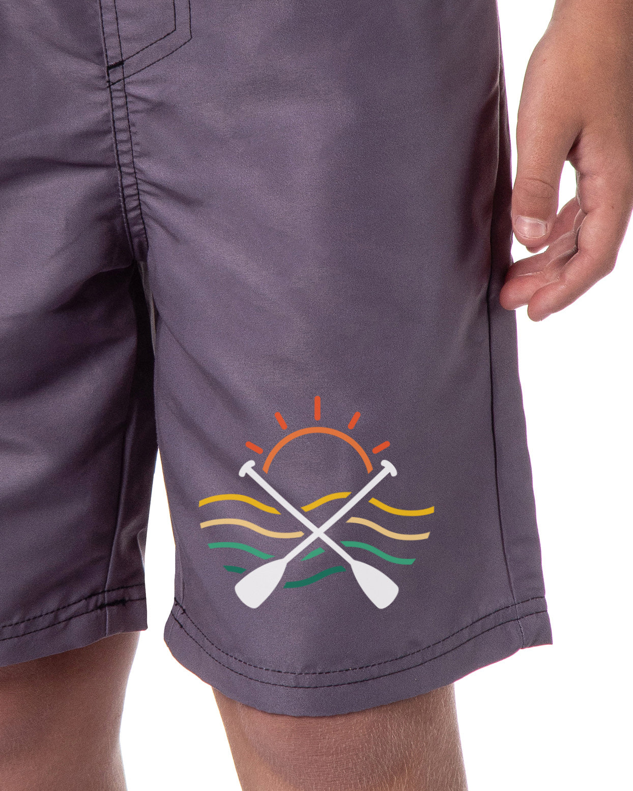 Boys' Sunset Swimming Trunks Pool Board Shorts Elastic Waistband