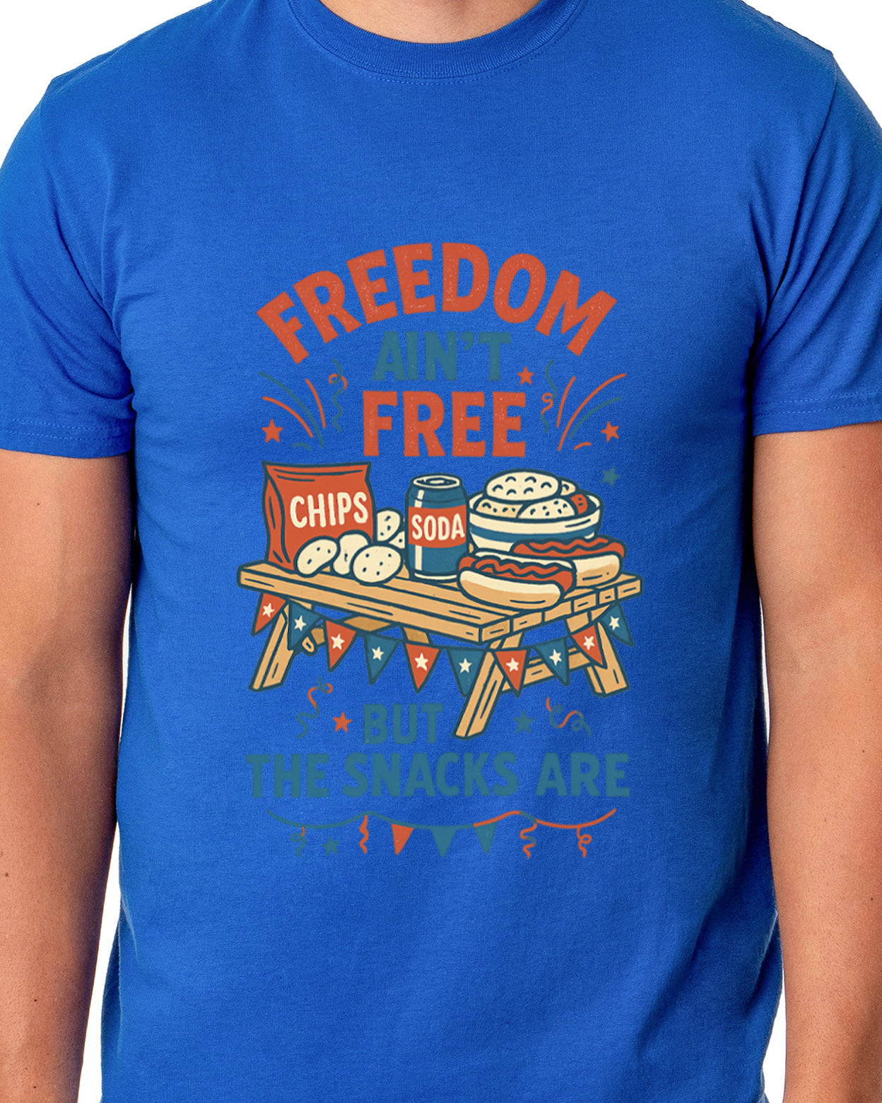 Independence Day T-Shirt Men's Freedom Isn't Free Adult Novelty USA Tee