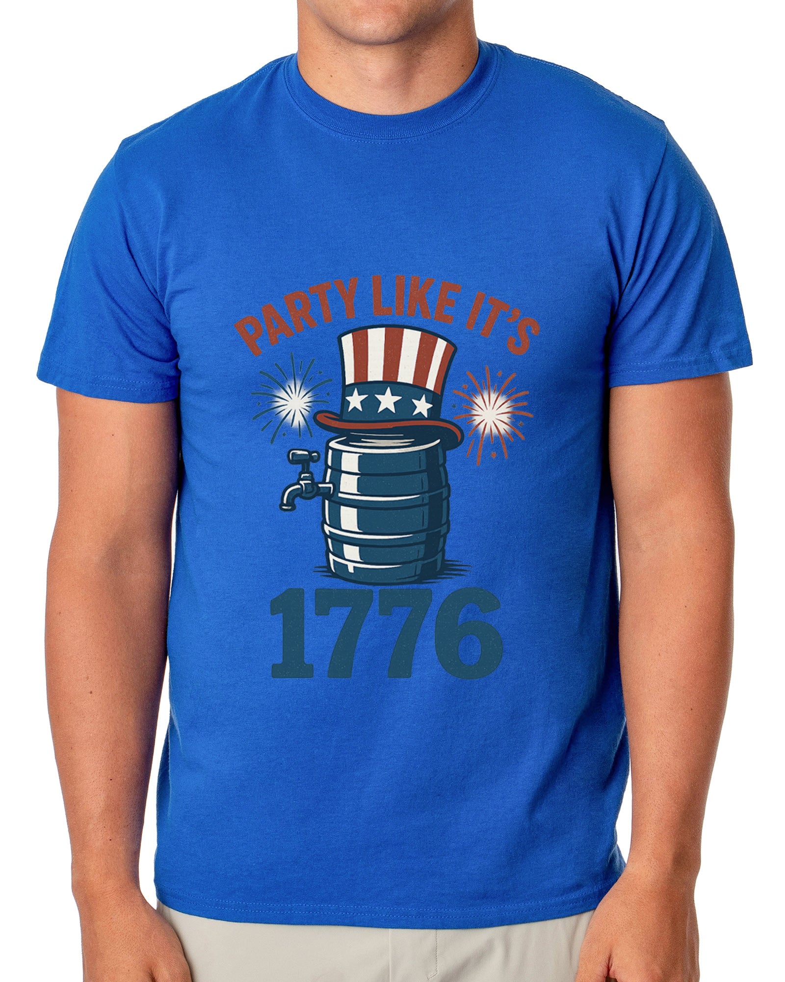 Fourth Of July Men's Party Like It's 1776 Parody Funny Short-Sleeve T-Shirt