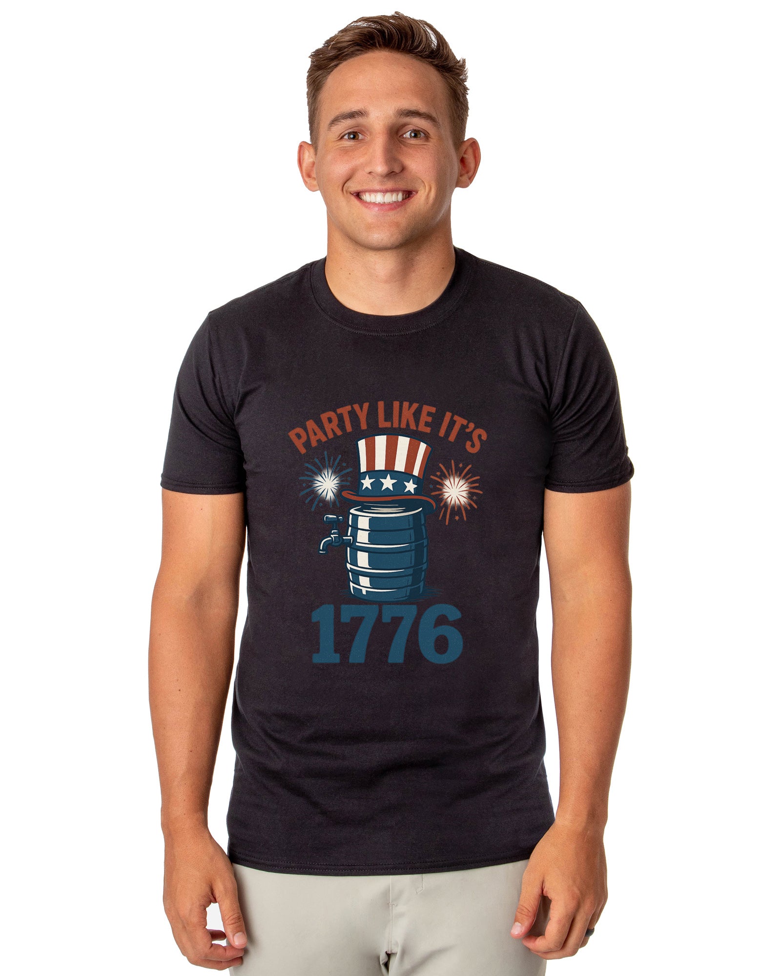 Fourth Of July Men's Party Like It's 1776 Parody Funny Short-Sleeve T-Shirt