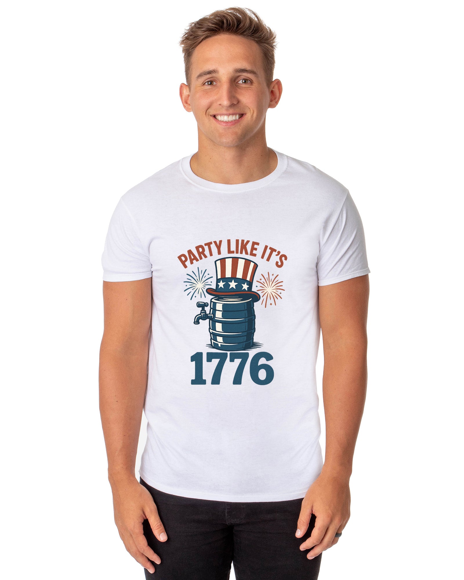 Fourth Of July Men's Party Like It's 1776 Parody Funny Short-Sleeve T-Shirt