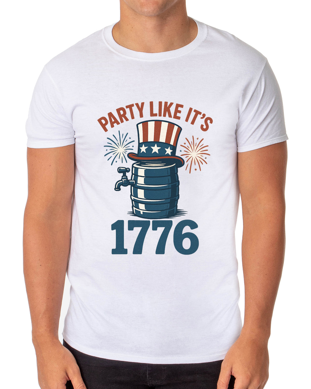 Fourth Of July Men's Party Like It's 1776 Parody Funny Short-Sleeve T-Shirt
