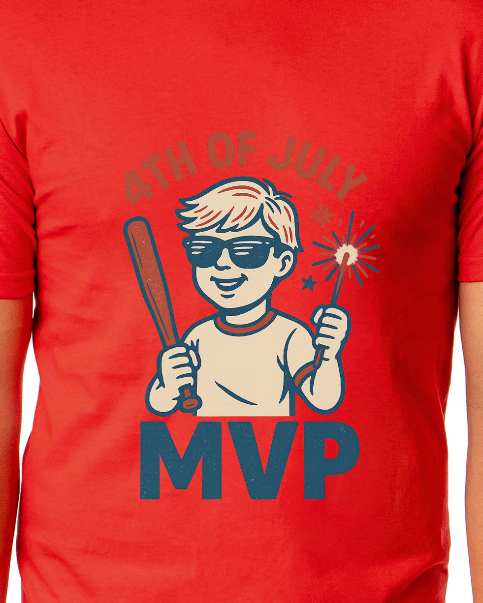 Men's 4th of July MVP Fireworks Independence Day Patriotic Funny T-Shirt For Adults