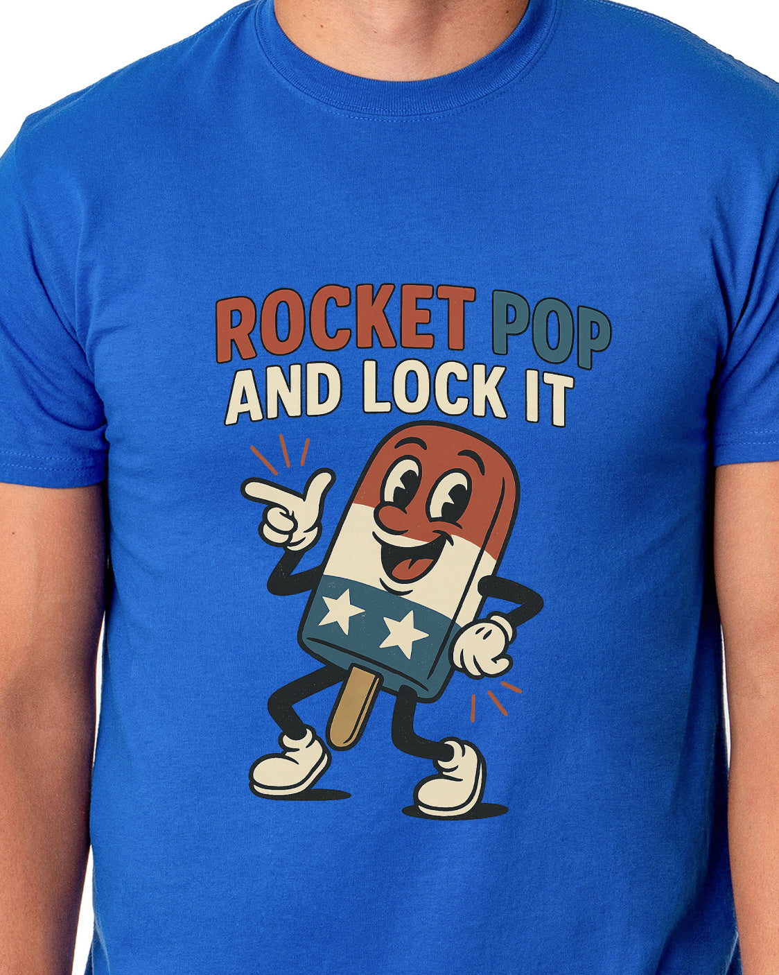 Men's Rocket Pop And Lock It Popsicle Patriotic Funny T-Shirt For Adults