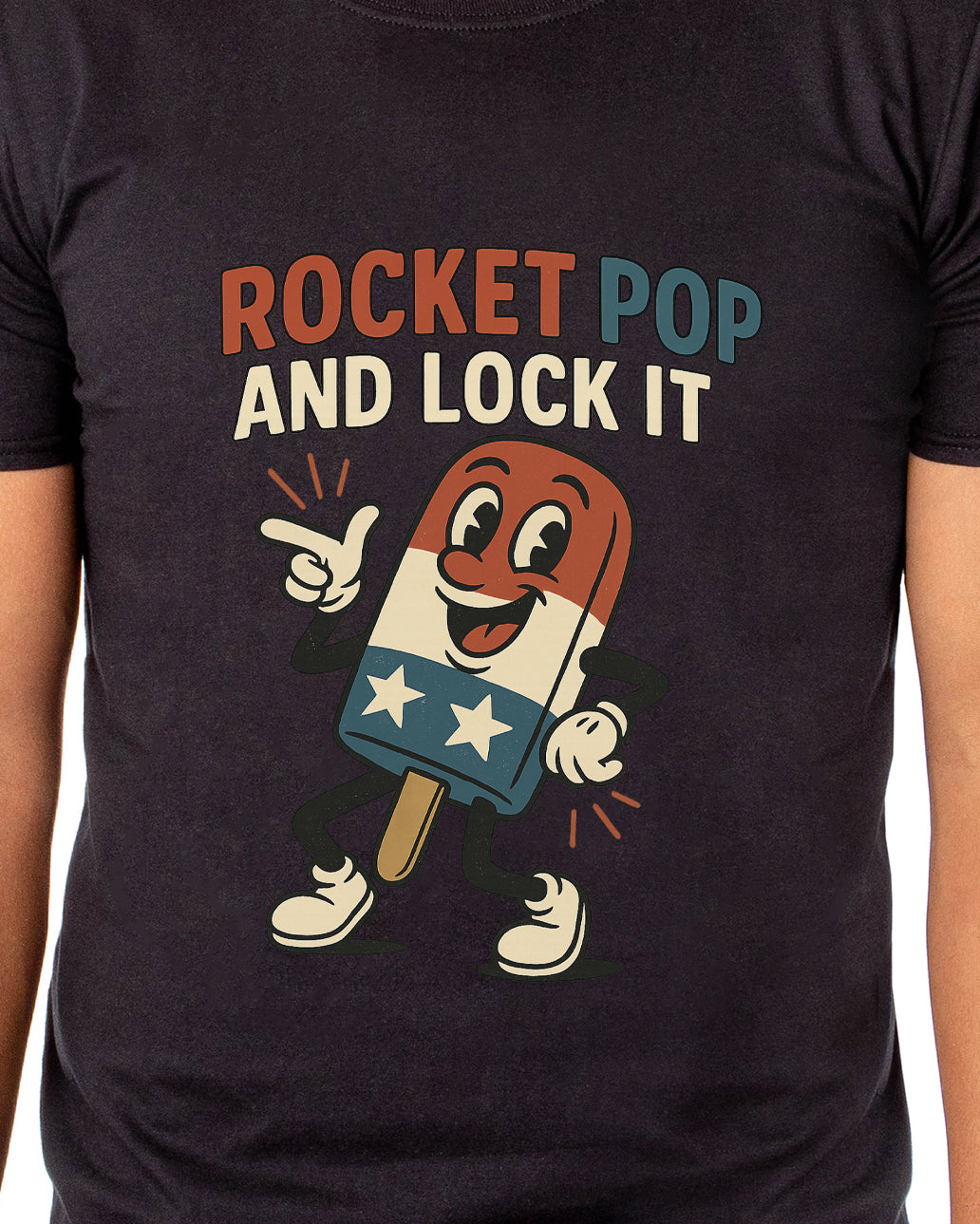 Men's Rocket Pop And Lock It Popsicle Patriotic Funny T-Shirt For Adults