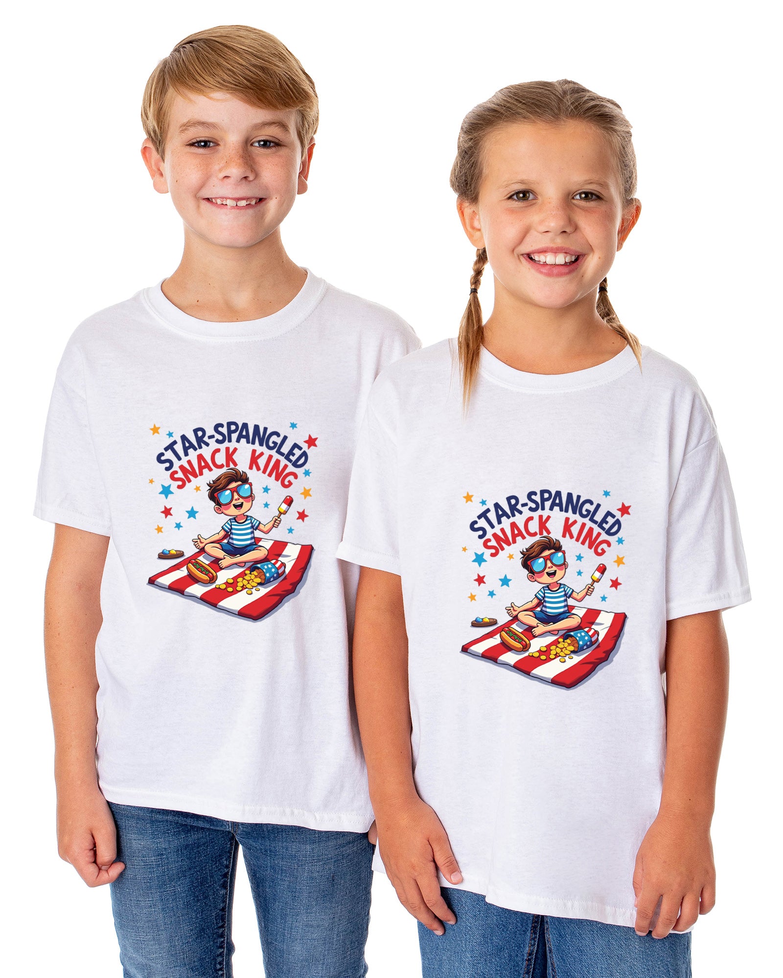 Star-Spangled Snack King Boys' 4th of July Short-Sleeve T-Shirt