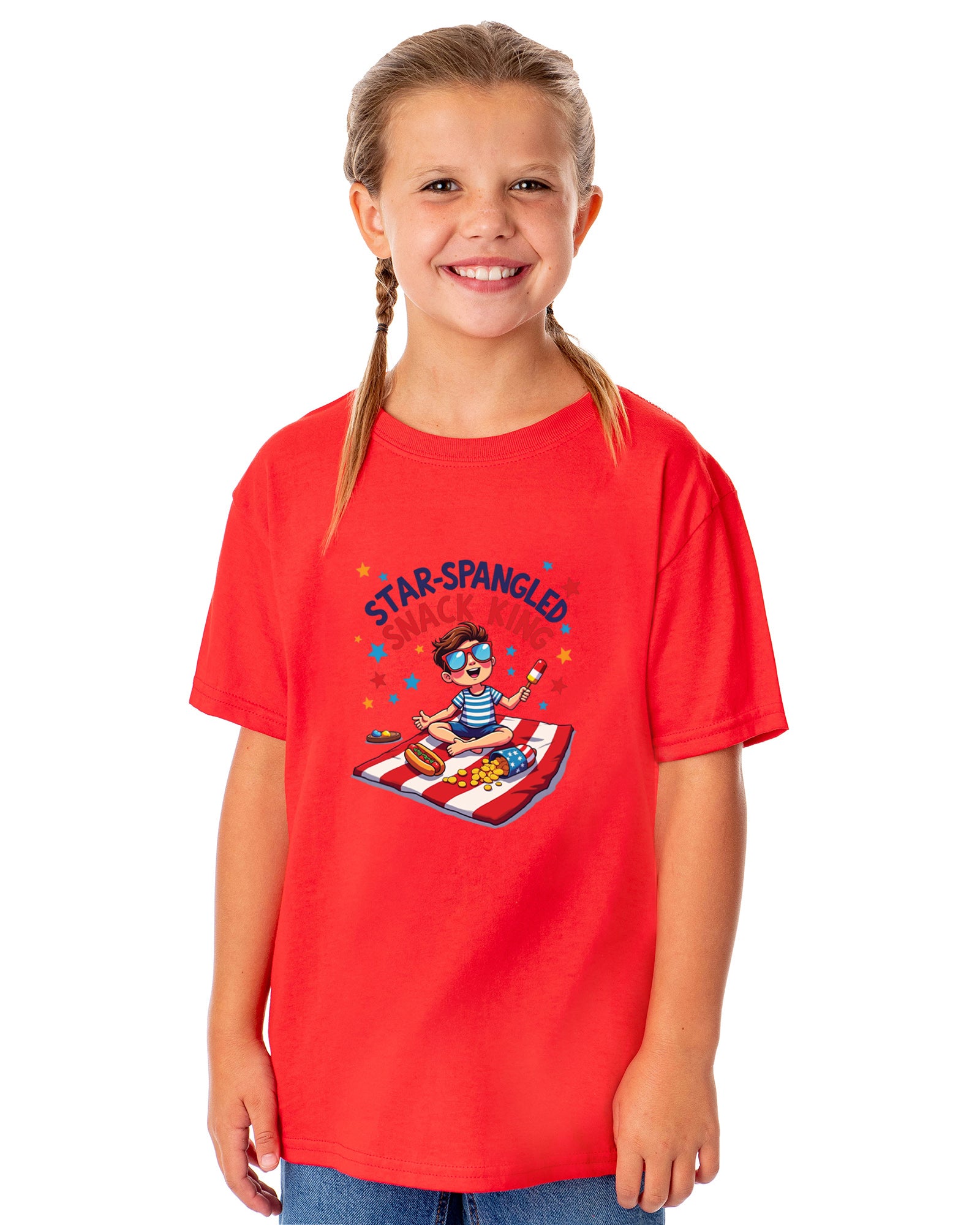 Star-Spangled Snack King Boys' 4th of July Short-Sleeve T-Shirt