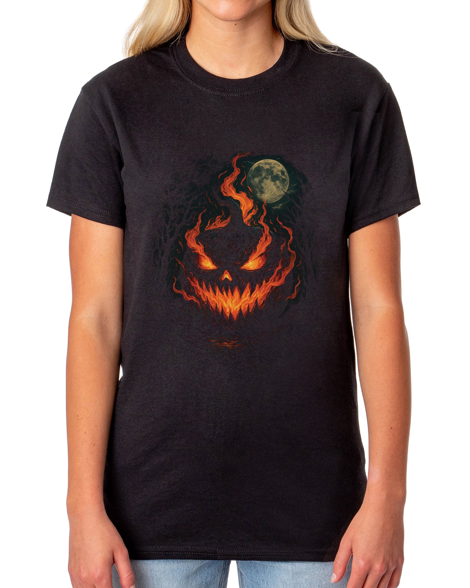 PJammy Halloween T-Shirt Women's Moonlit Inferno Short Sleeve Tee