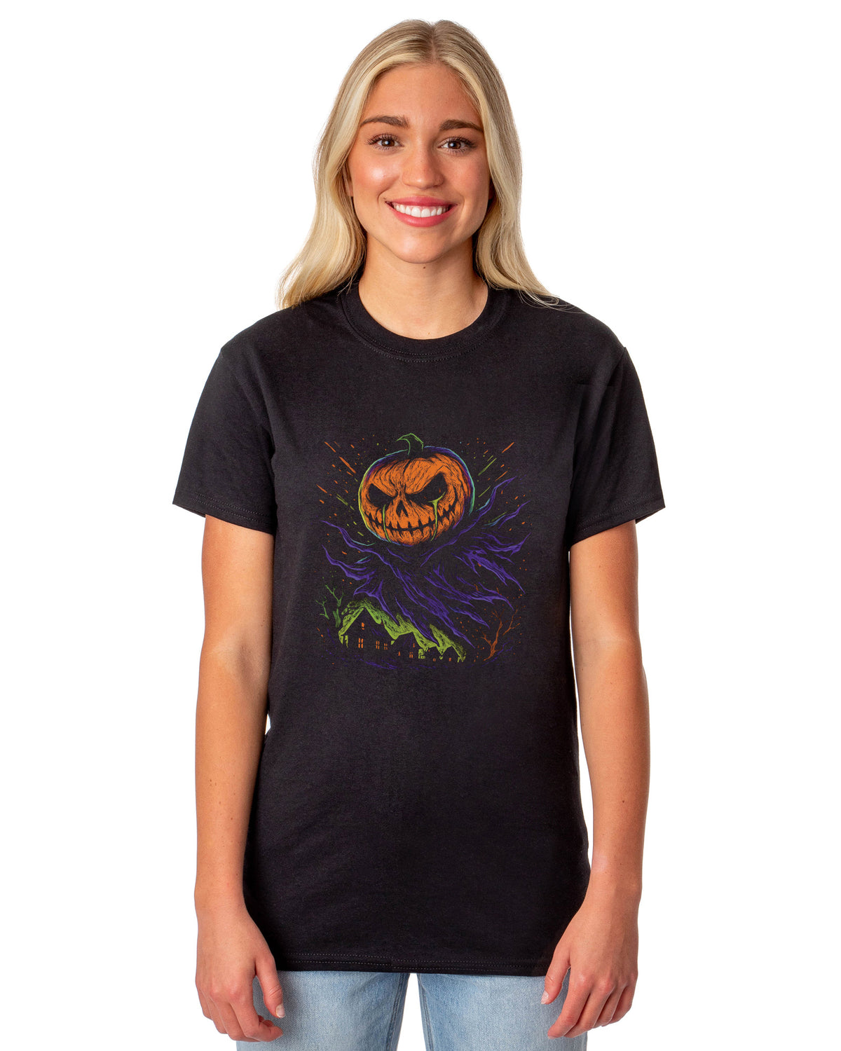 PJammy Halloween T-Shirt Women's Pumpkin Tears Short Sleeve Tee