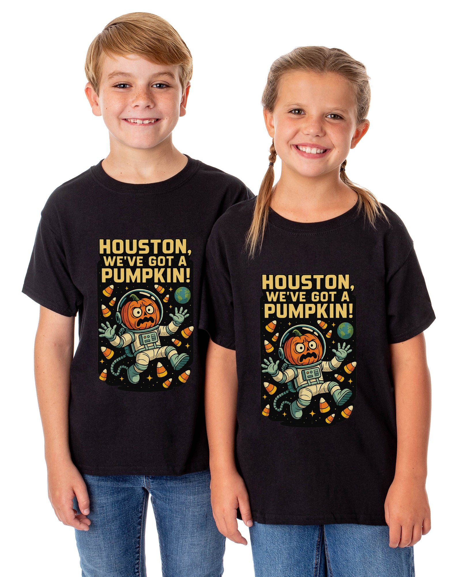 PJammy Halloween T-Shirt Boys Houston Pumpkin Short Sleeve Tee