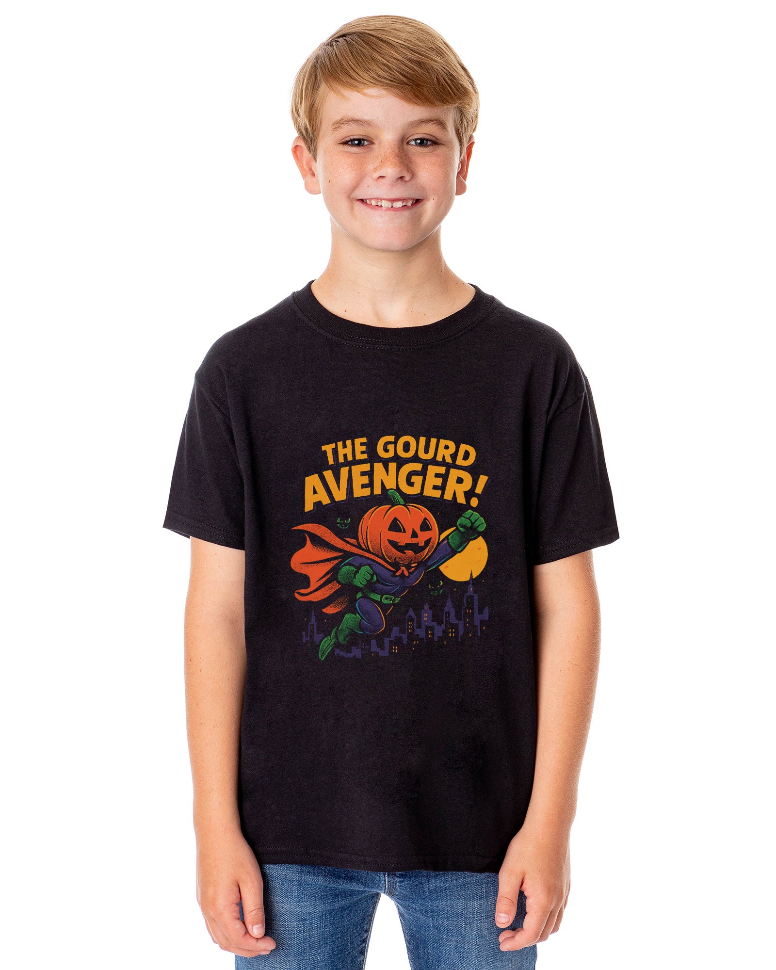 PJammy Halloween T-Shirt Boys' Gourd Avenger Short Sleeve Tee