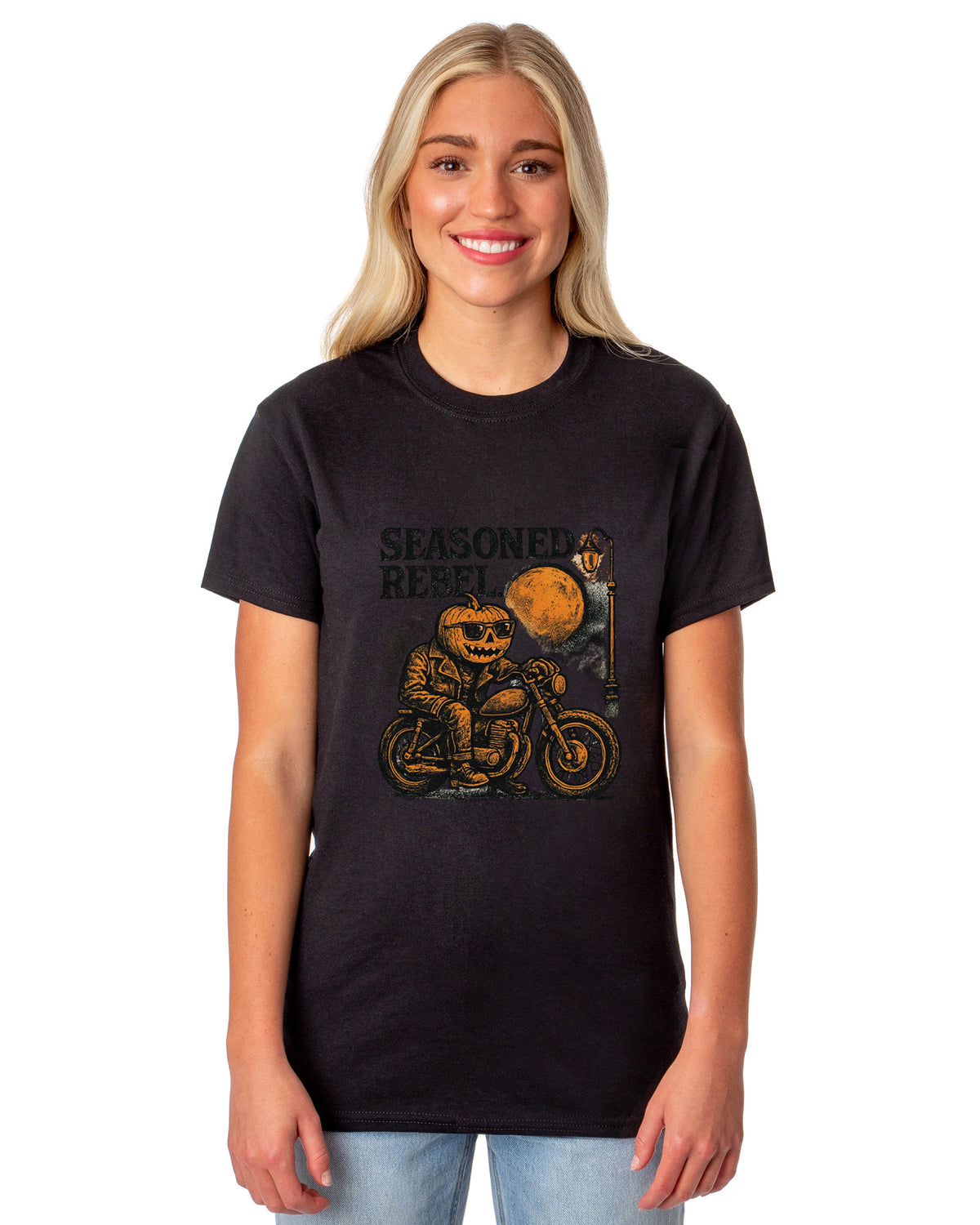 PJammy Halloween T-Shirt Women's Pumpkin Rider Short Sleeve Tee