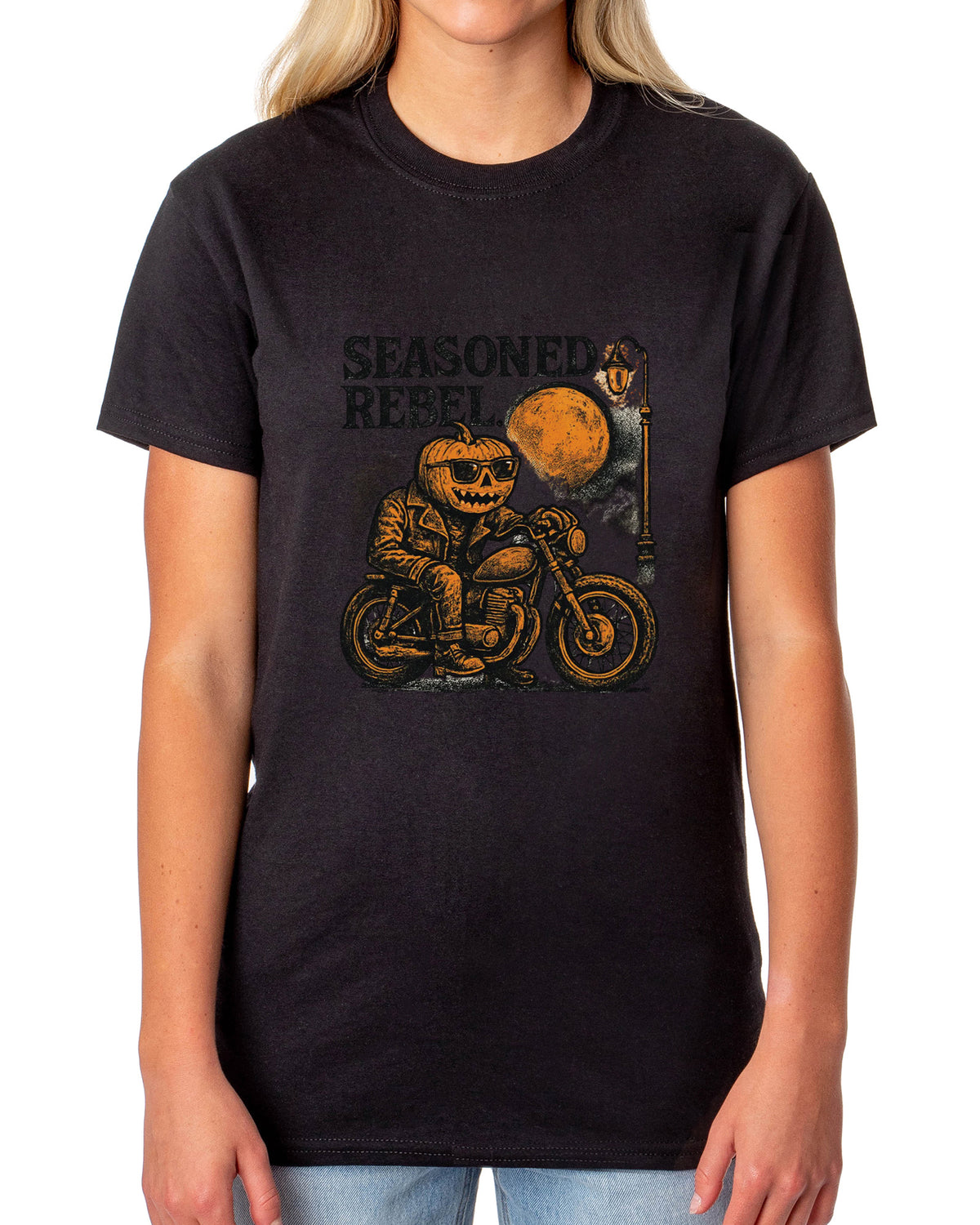 PJammy Halloween T-Shirt Women's Pumpkin Rider Short Sleeve Tee