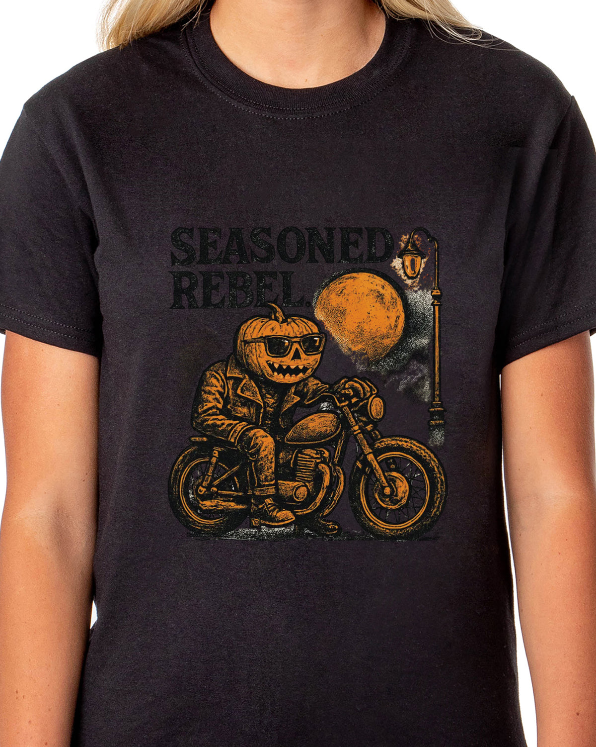 PJammy Halloween T-Shirt Women's Pumpkin Rider Short Sleeve Tee