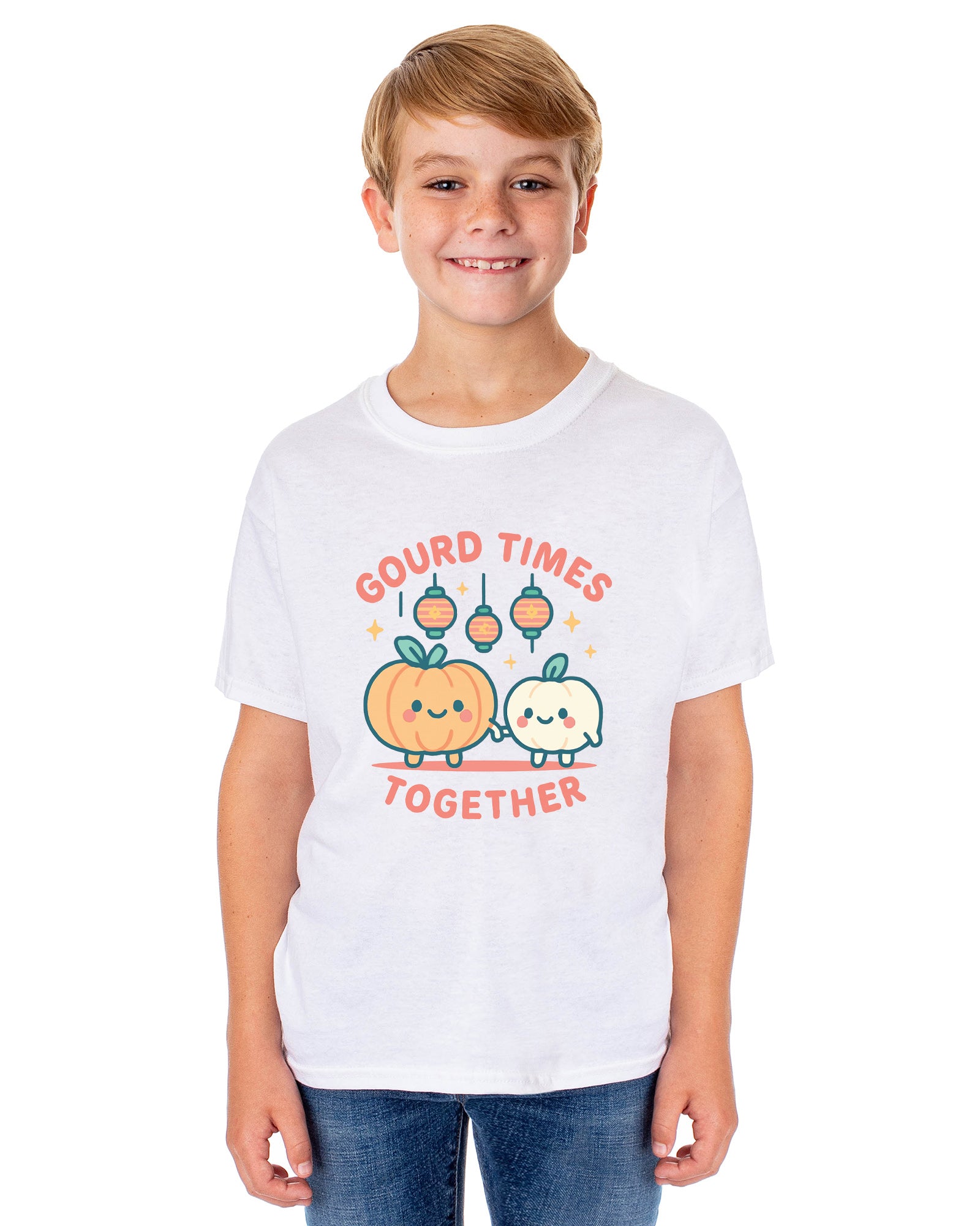 PJammy Halloween T-Shirt Girls Gourd Together Short Sleeve Tee