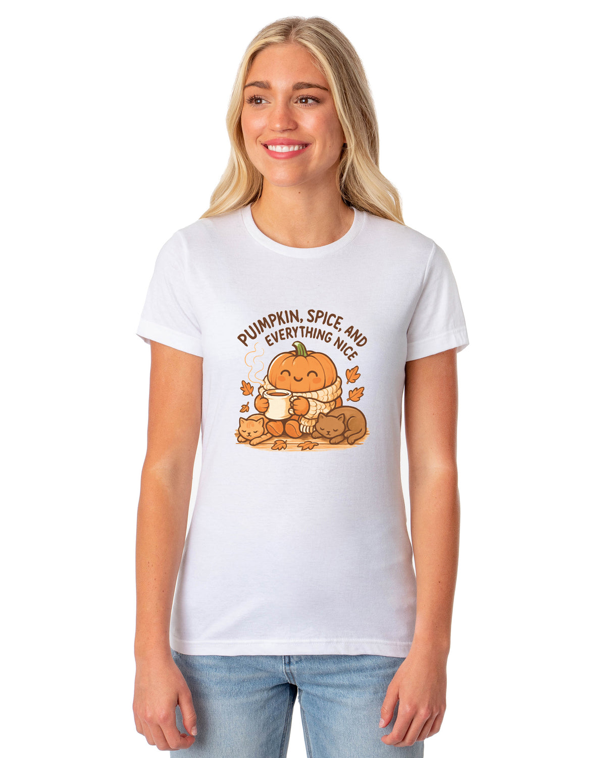 PJammy Halloween T-Shirt Women's Pumpkin Spice Nice Short Sleeve Tee