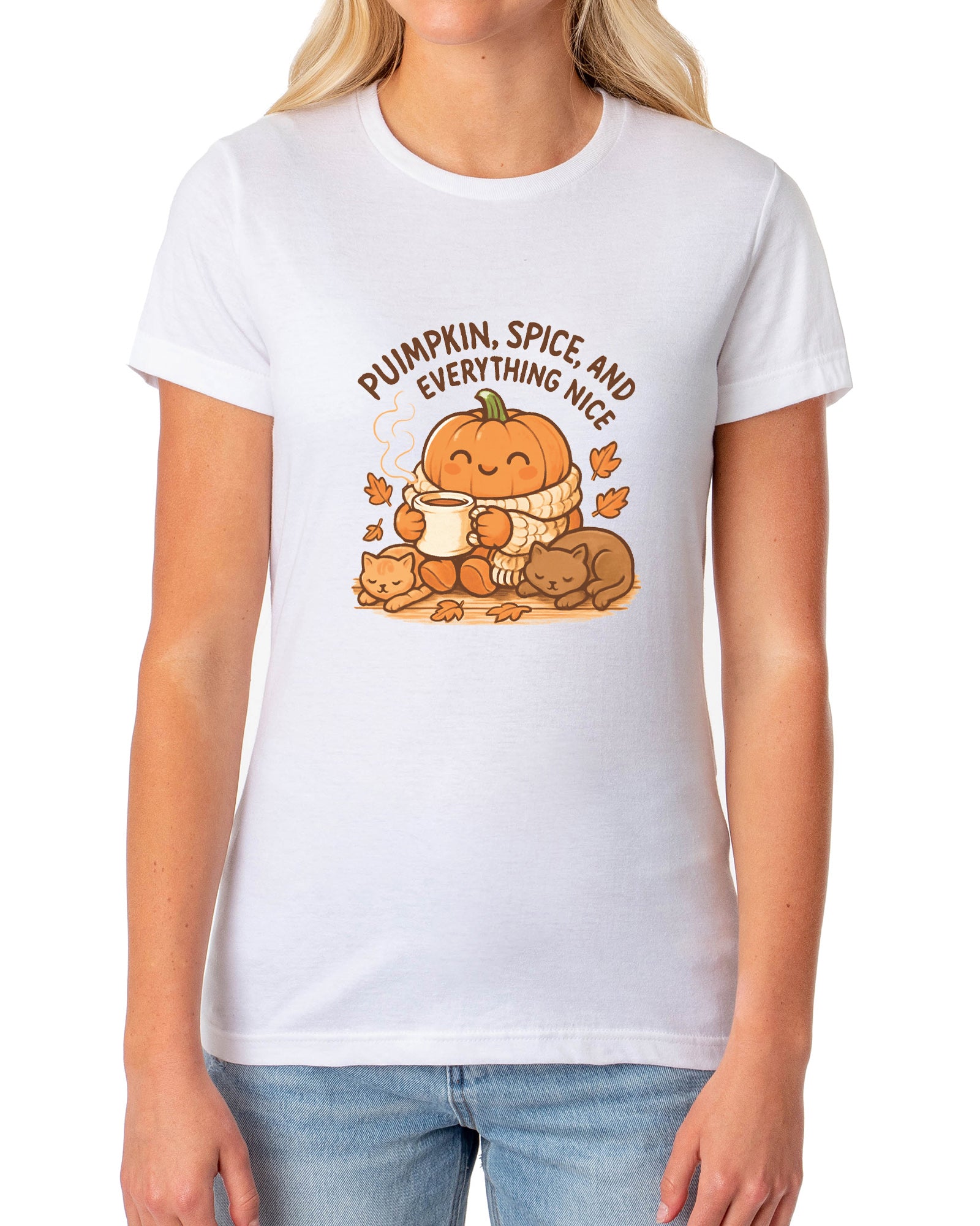 PJammy Halloween T-Shirt Women's Pumpkin Spice Nice Short Sleeve Tee
