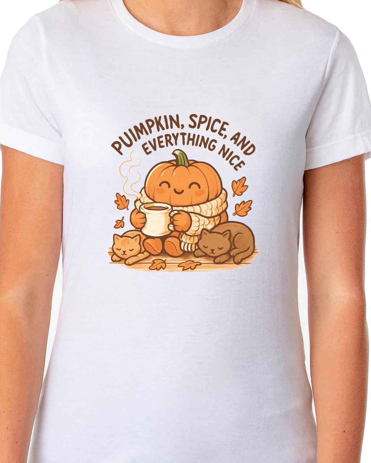 PJammy Halloween T-Shirt Women's Pumpkin Spice Nice Short Sleeve Tee