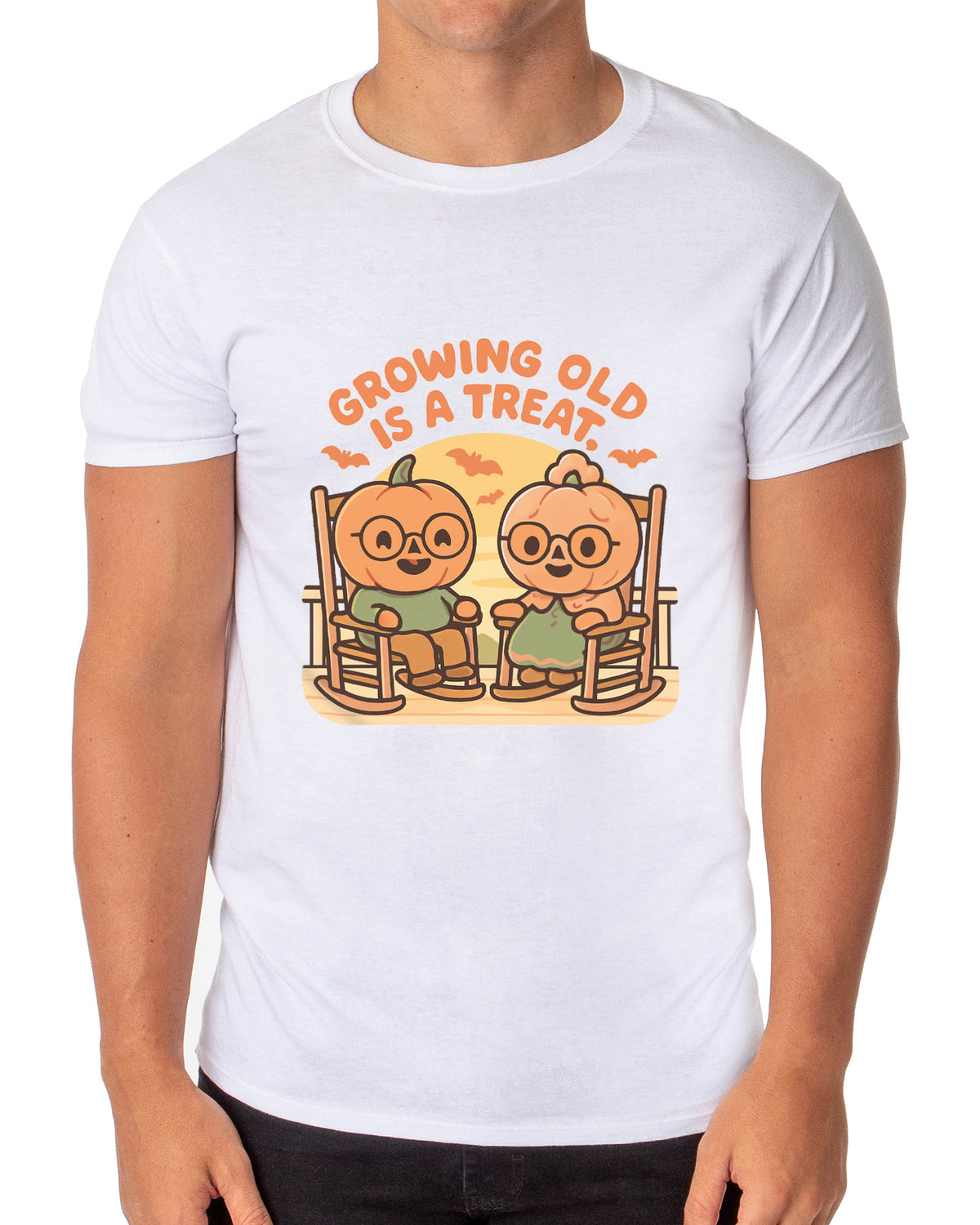 PJammy Halloween T-Shirt Men's Growing Old Short Sleeve Tee