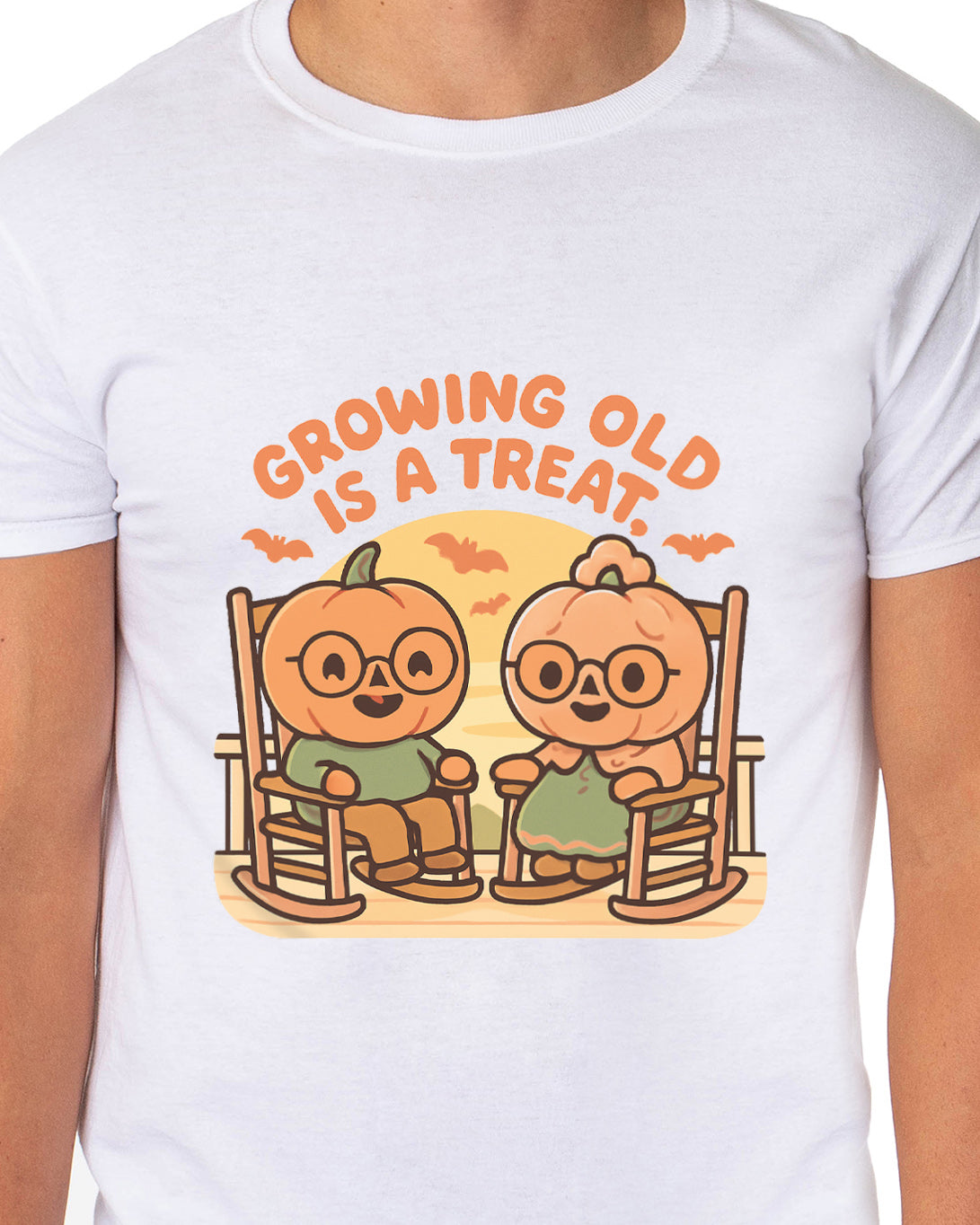 PJammy Halloween T-Shirt Men's Growing Old Short Sleeve Tee