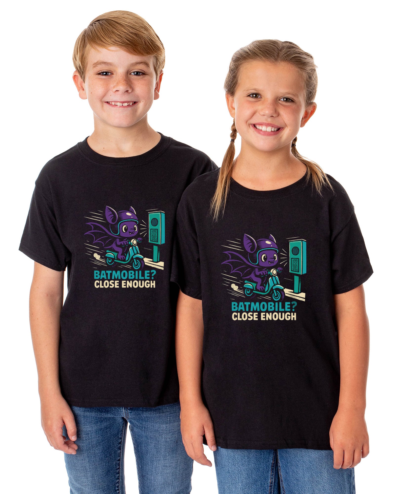PJammy Halloween T-Shirt Girls' Batmobile Scooter Short Sleeve Tee