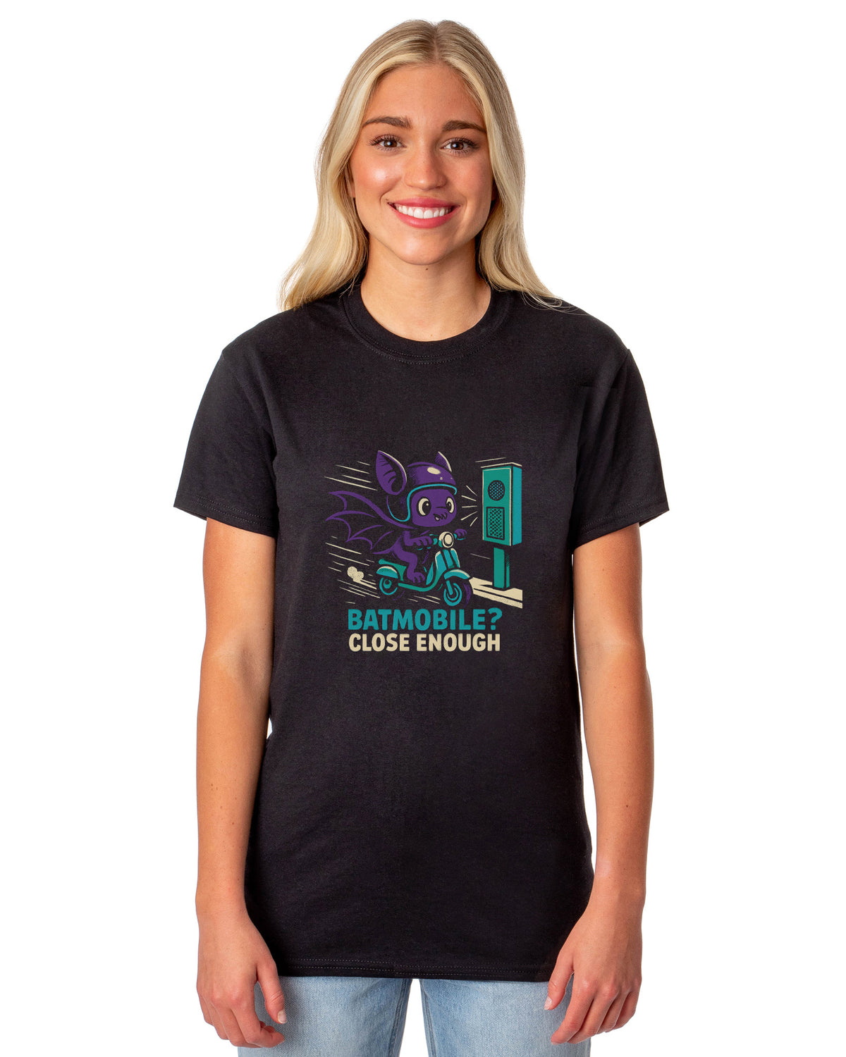 PJammy Halloween T-Shirt Women's Scooter Bat Short Sleeve Tee