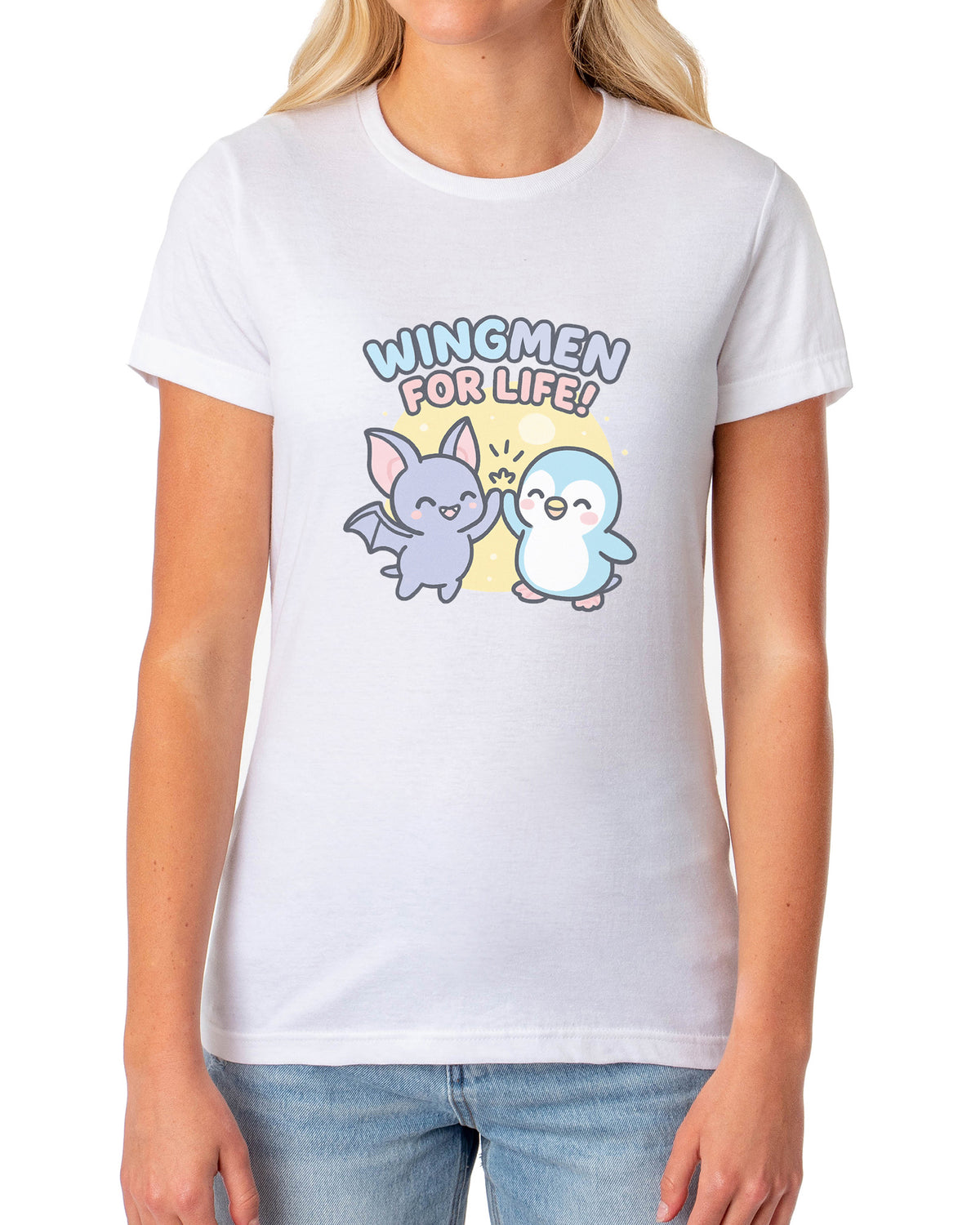 PJammy Halloween T-Shirt Women's Wingmen For Life Short Sleeve Tee