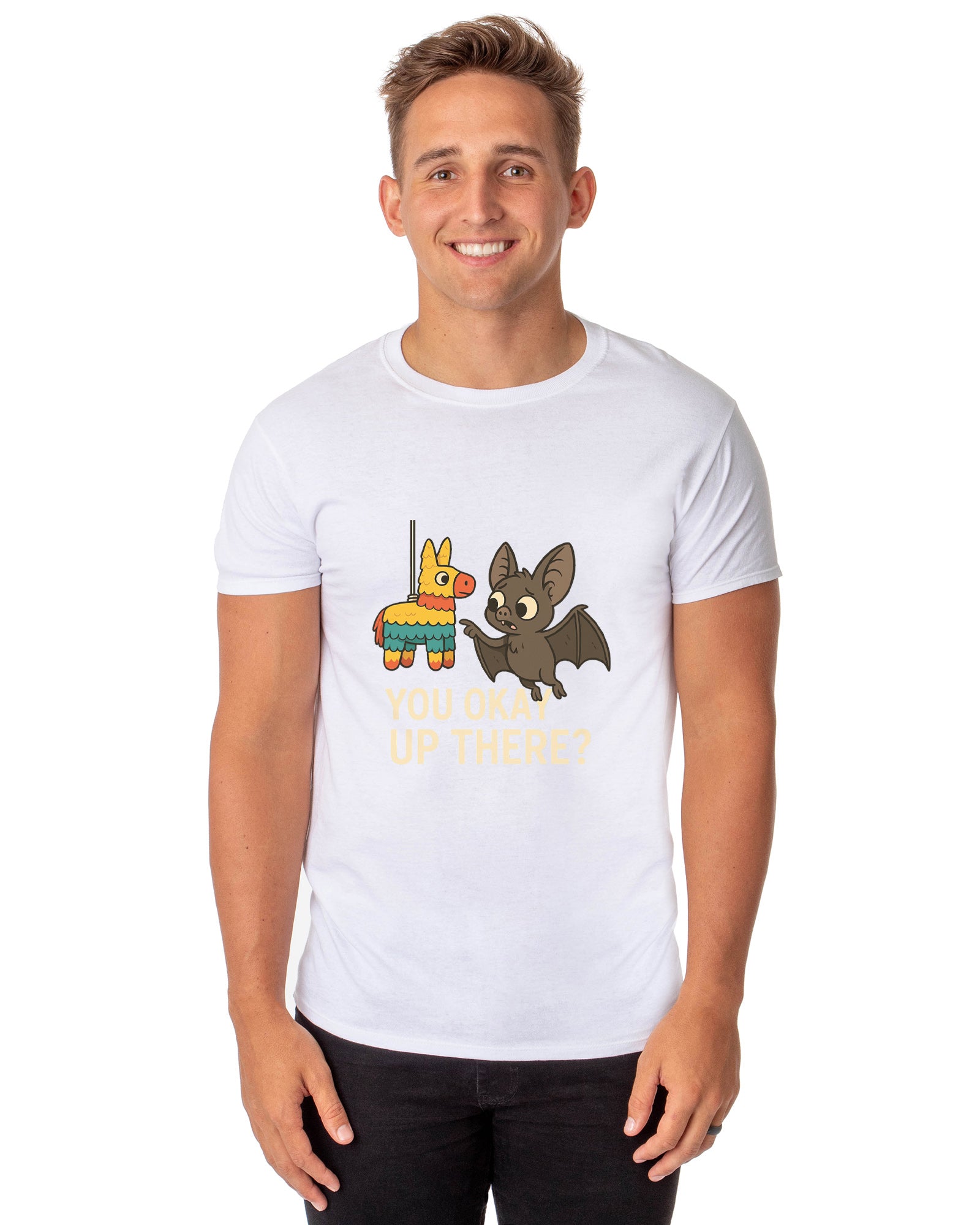 PJammy Halloween T-Shirt Men's You Okay Up There Short Sleeve Tee