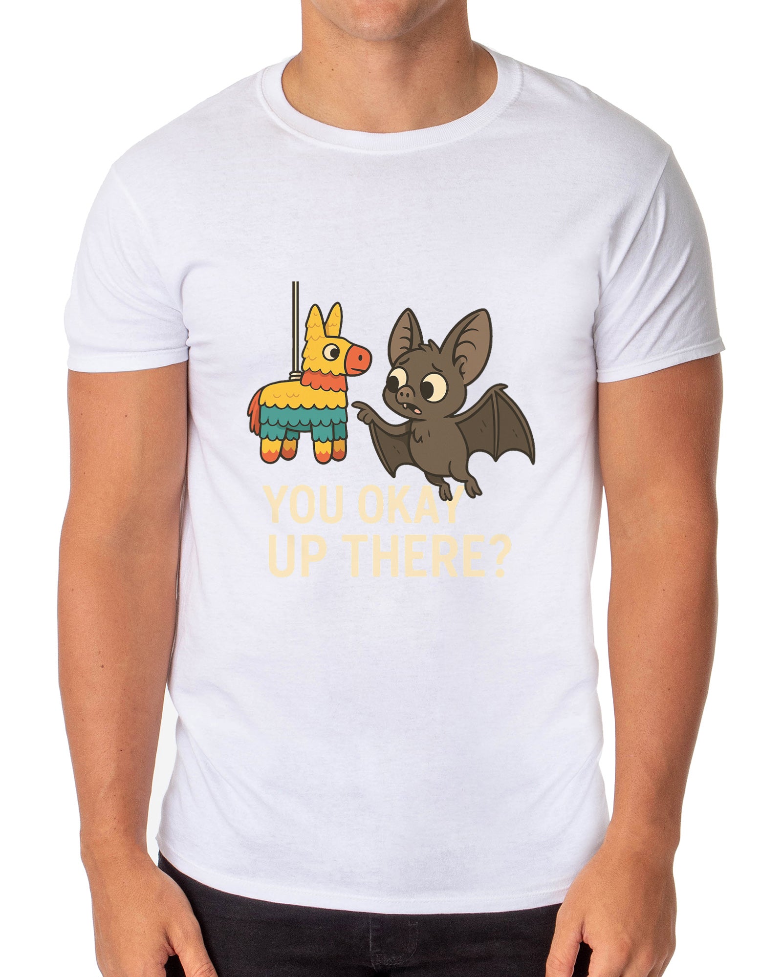 PJammy Halloween T-Shirt Men's You Okay Up There Short Sleeve Tee