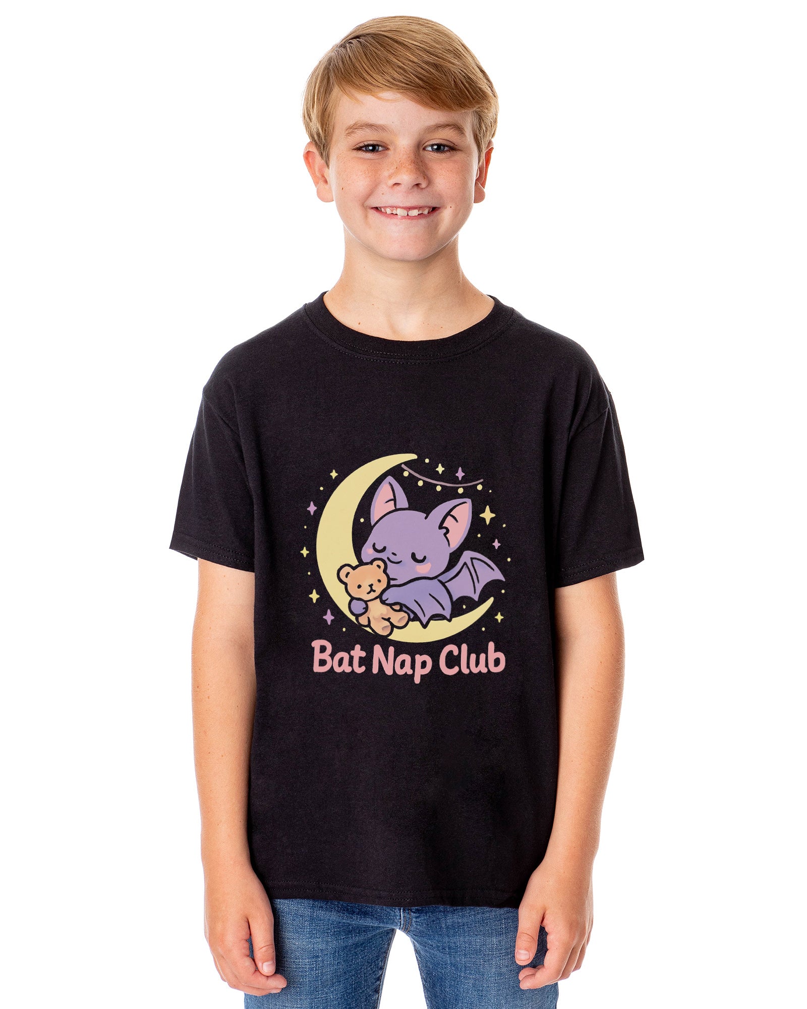 PJammy Halloween T-Shirt Girls' Bat Nap Club Short Sleeve Tee