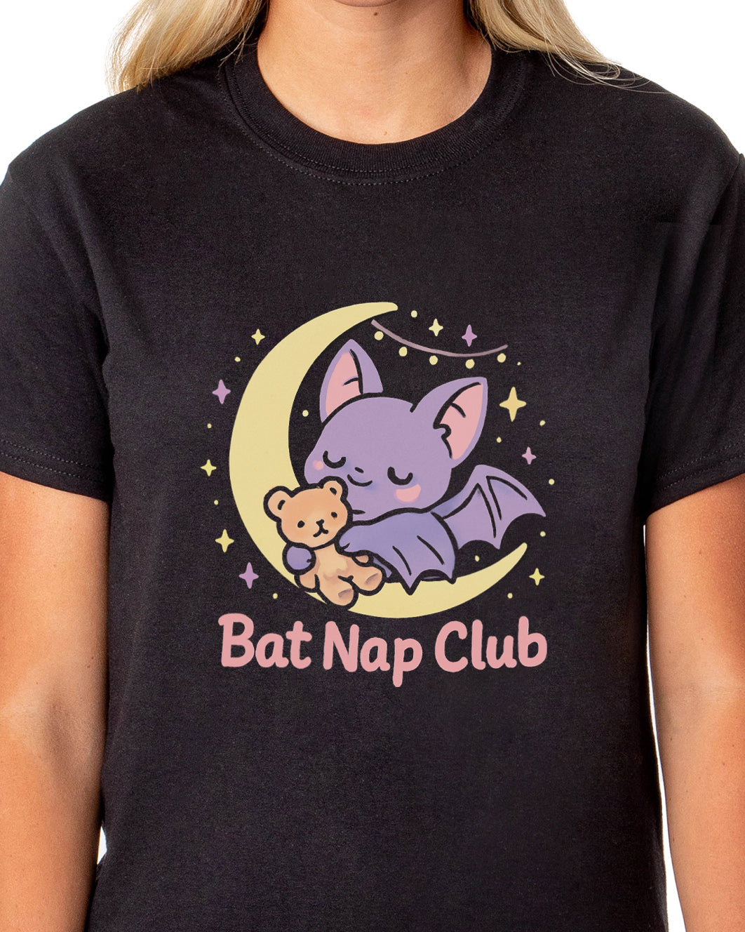 PJammy Halloween T-Shirt Women's Bat Nap Club Short Sleeve Tee